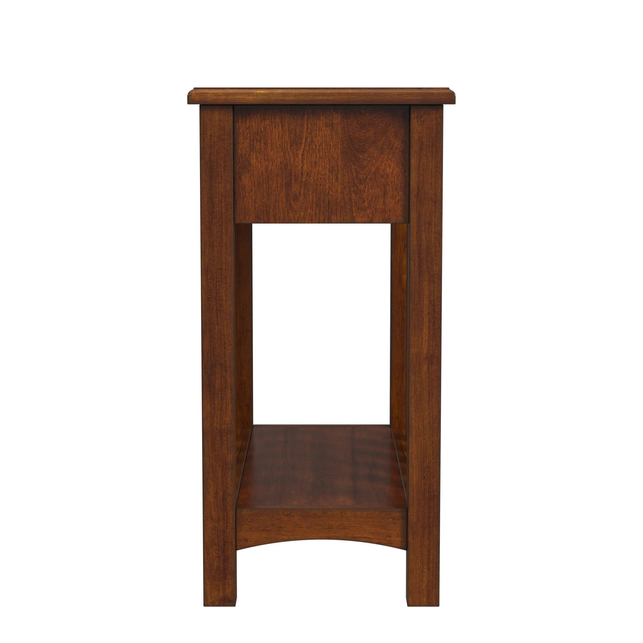 Light Brown Manufactured Wood Rectangular End Table With Drawer And Shelf By Homeroots - Image 5