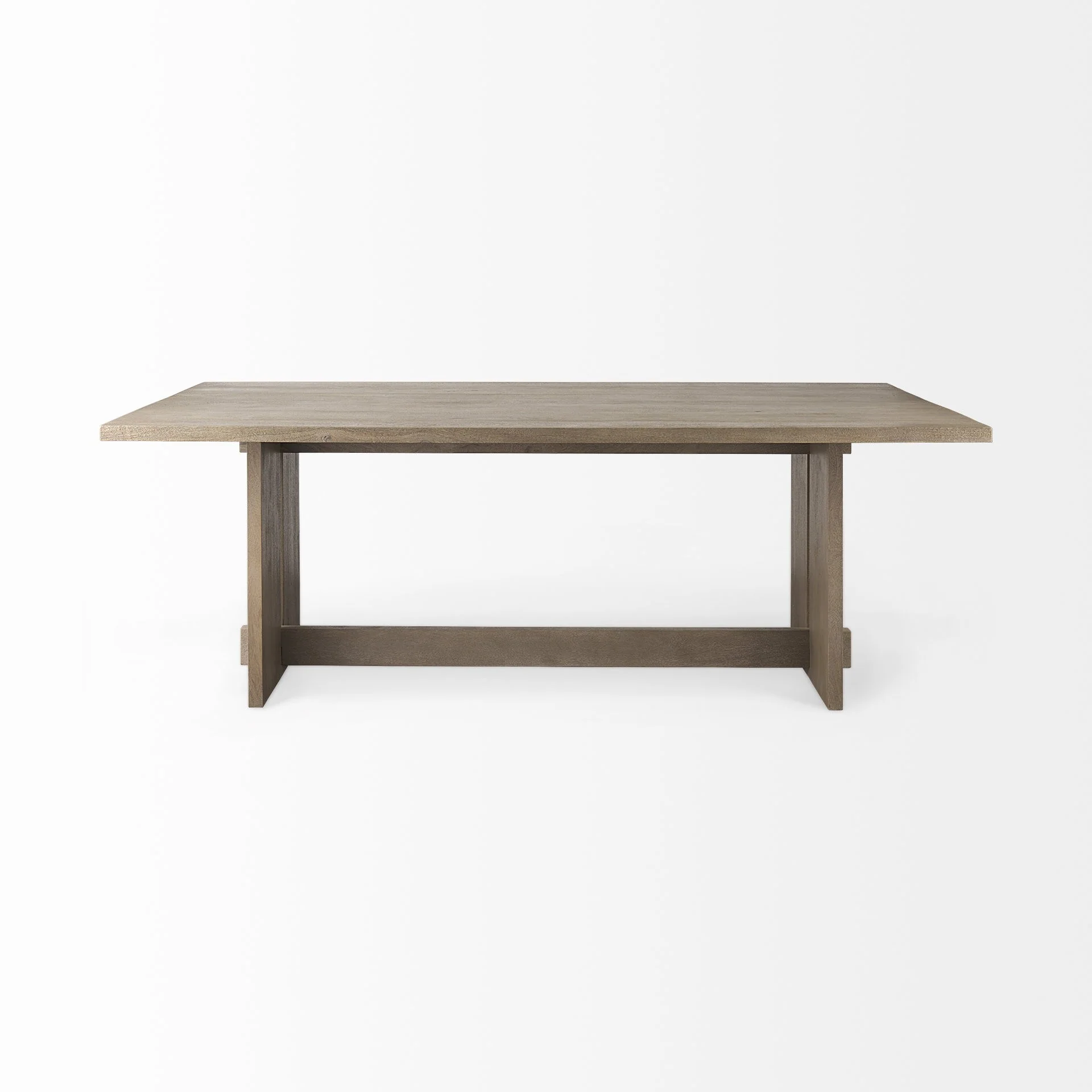 Light Brown Modern Rustic Wooden Dining Table By Homeroots - Image 2