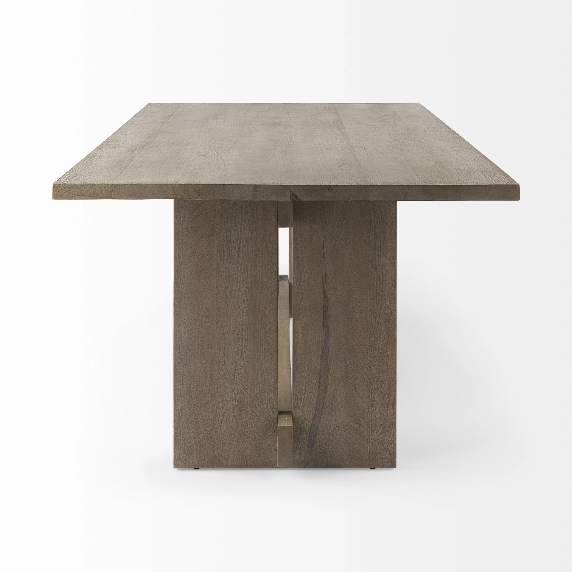 Light Brown Modern Rustic Wooden Dining Table By Homeroots - Image 3