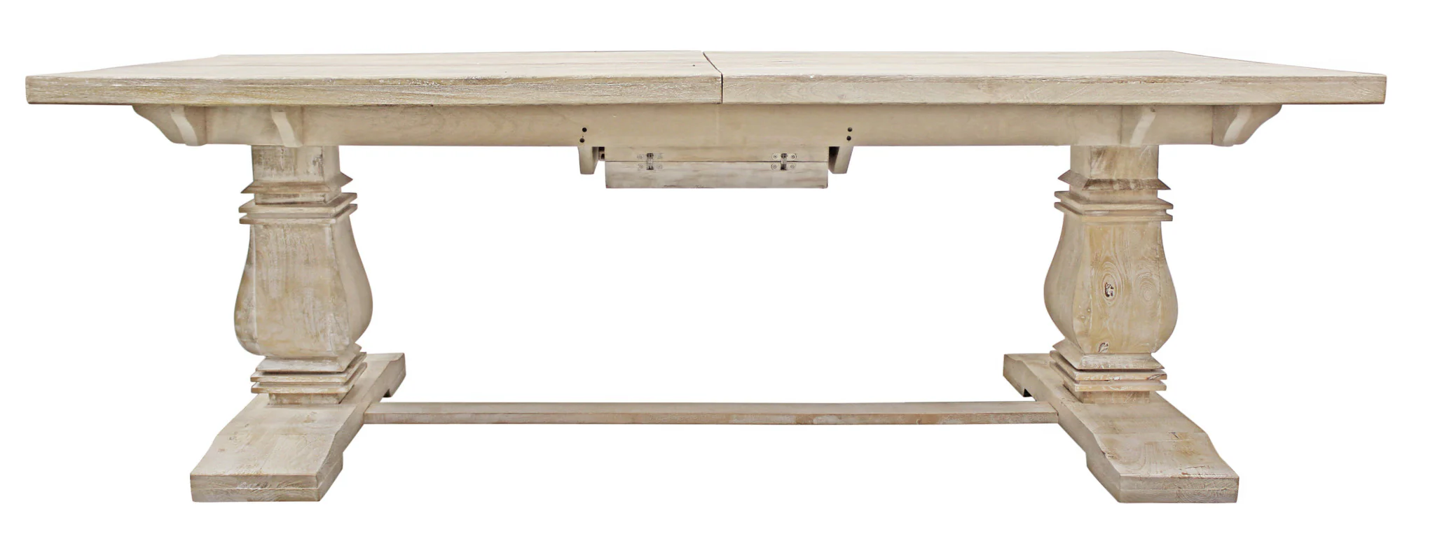 Light Brown Rectangular Solid Wood Butterfly Leaf Dining Table By Homeroots - Image 2