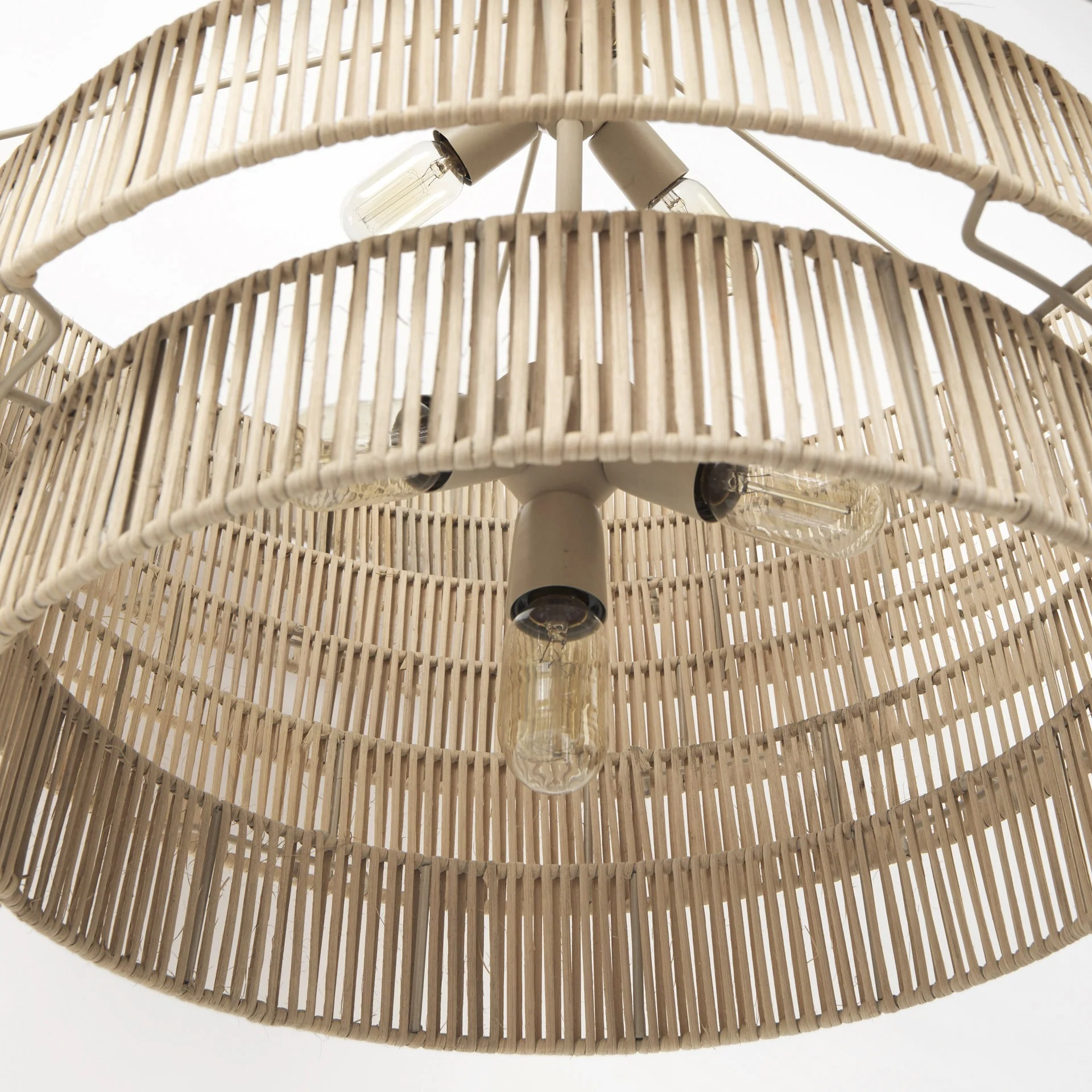 Light Brown Six Tier Hanging Chandelier By Homeroots - Image 9