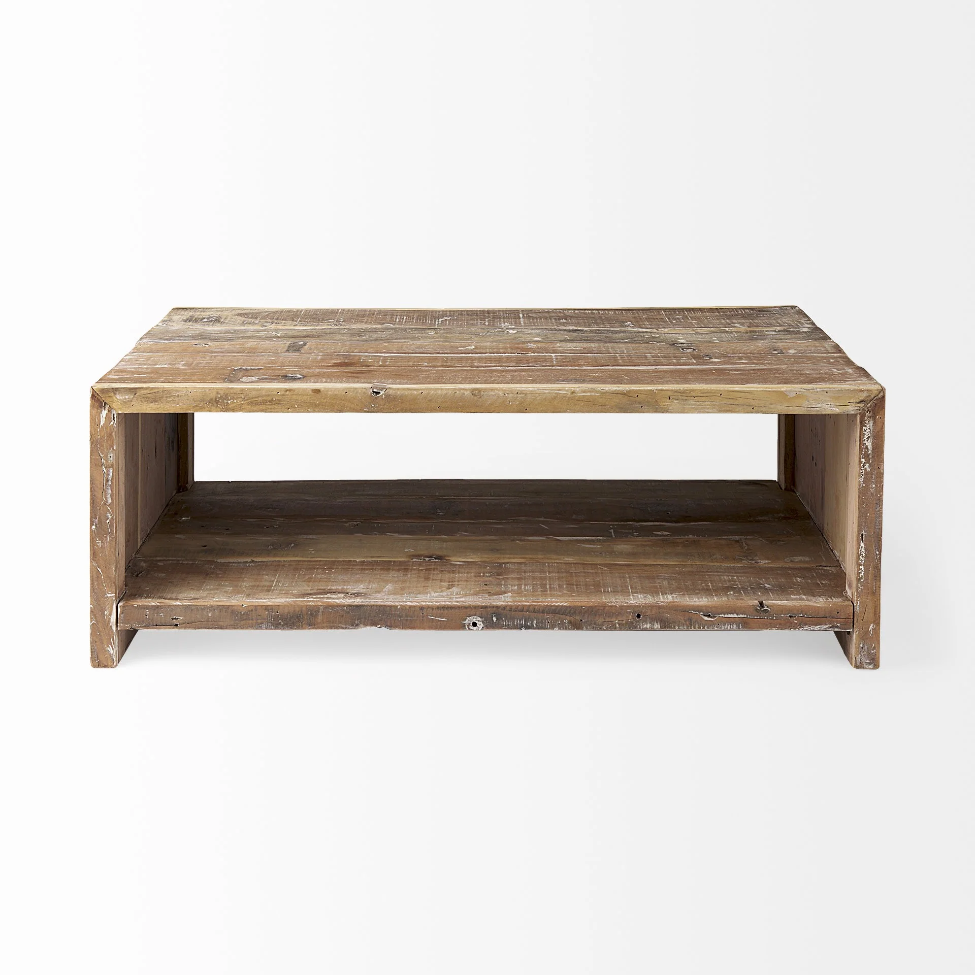 Light Brown Solid Wood Coffee Table By Homeroots - Image 3