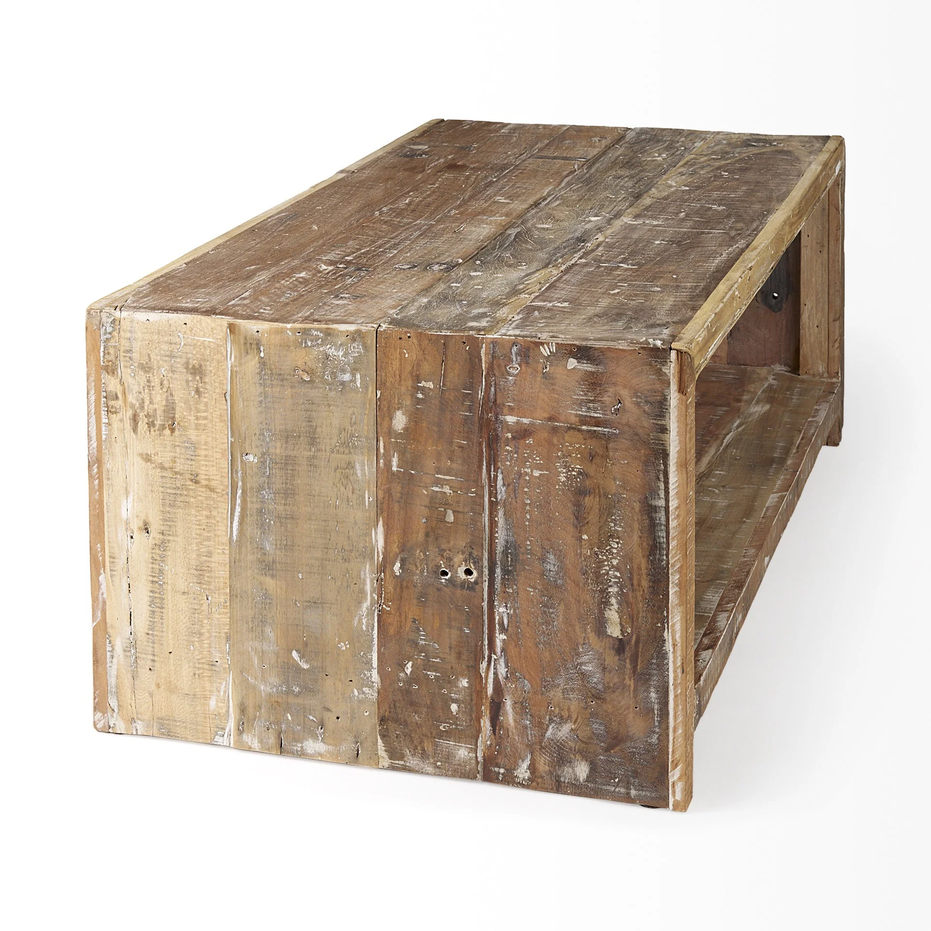 Light Brown Solid Wood Coffee Table By Homeroots - Image 5