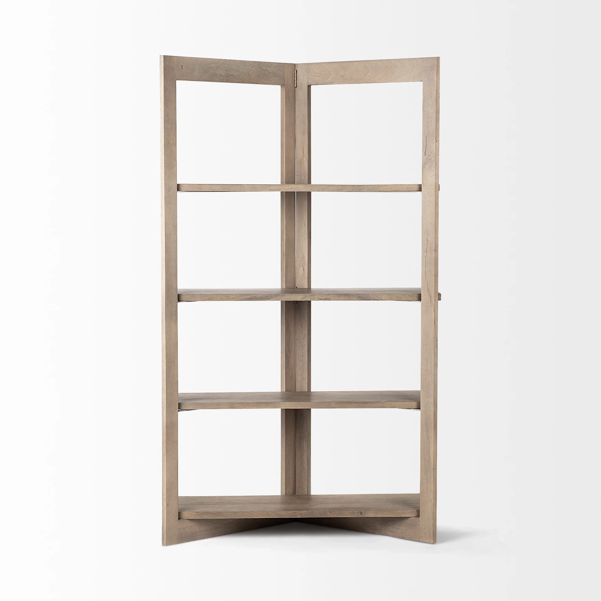 Light Brown Wood Shelving Unit with 4 Shelves By Homeroots - Image 2