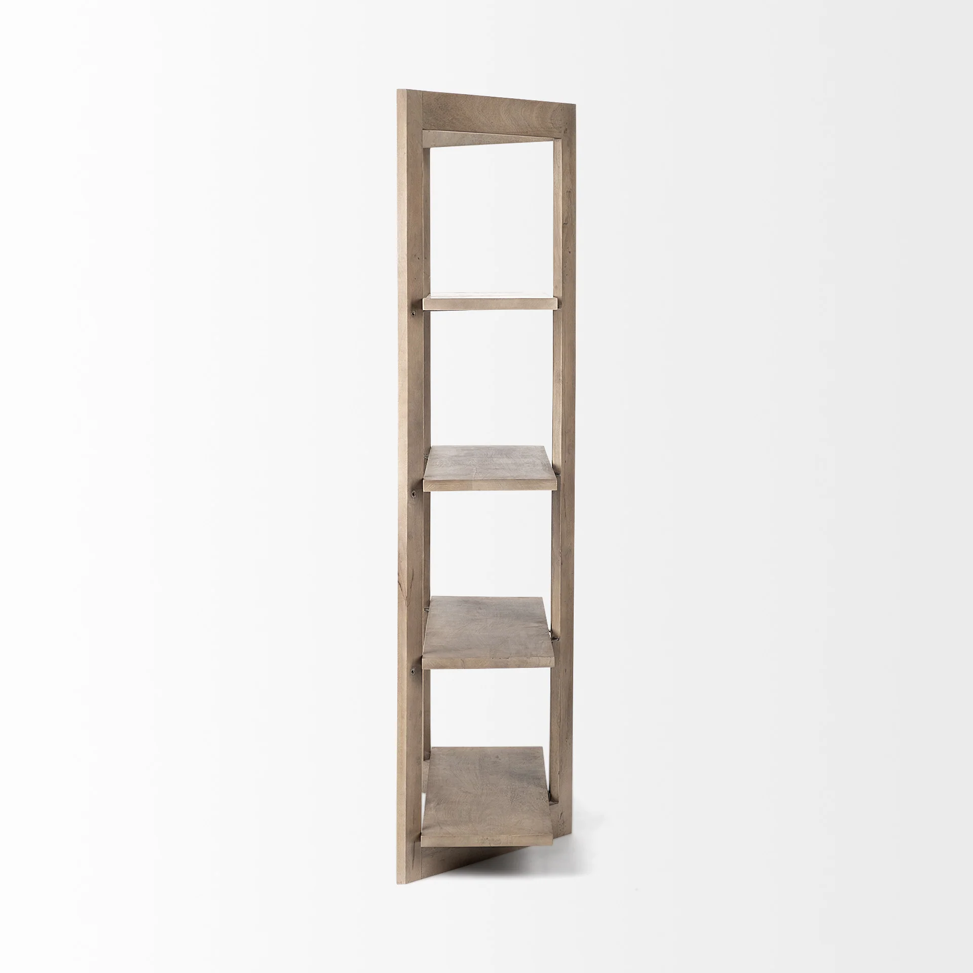 Light Brown Wood Shelving Unit with 4 Shelves By Homeroots - Image 3