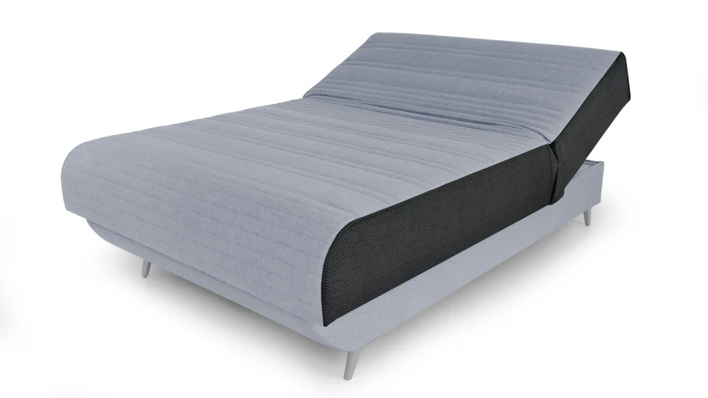 Light Gray Adjustable Hybrid Storage Bed with Full Mattress By Homeroots - Image 3