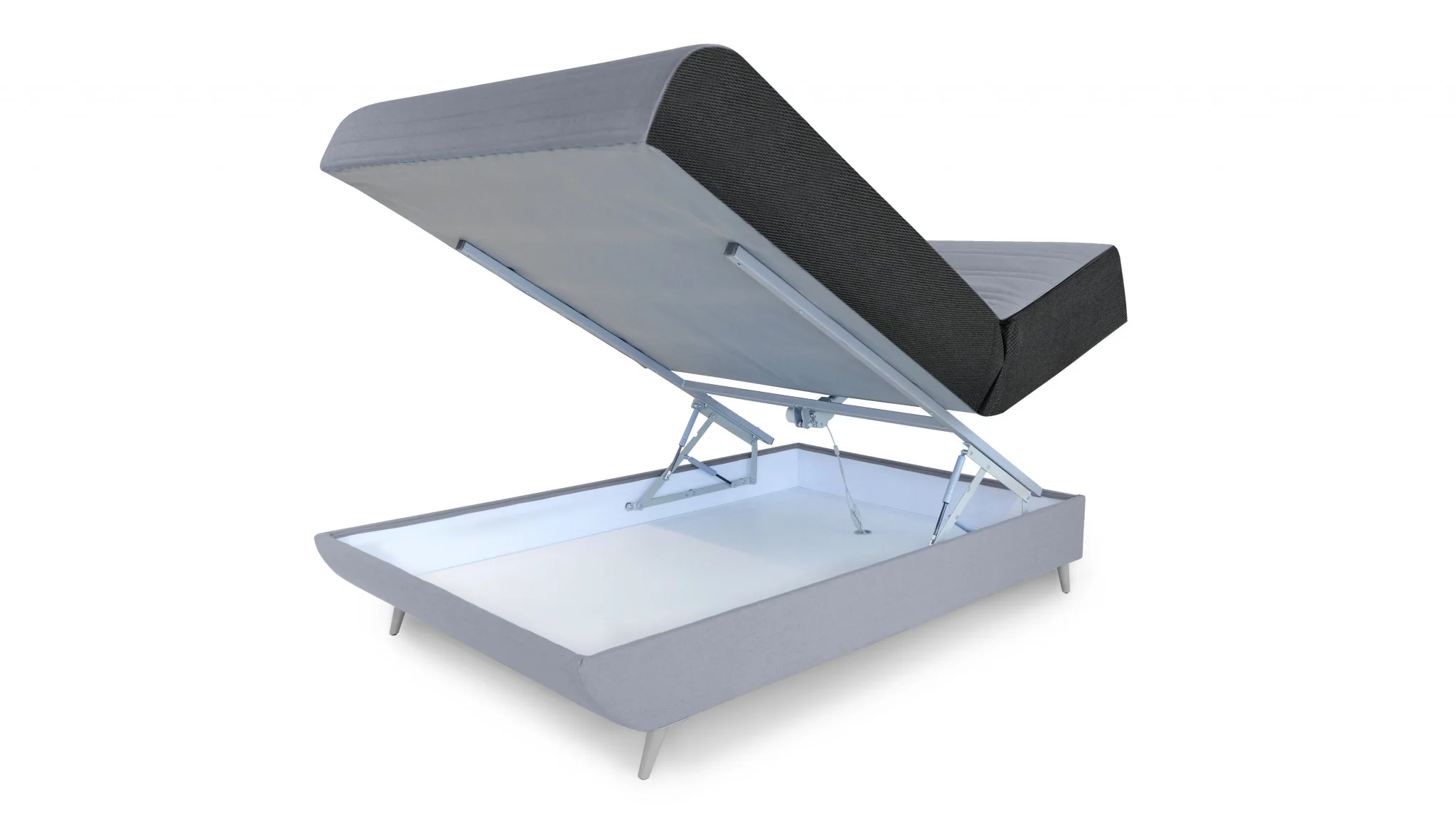 Light Gray Adjustable Hybrid Storage Bed with Full Mattress By Homeroots - Image 7