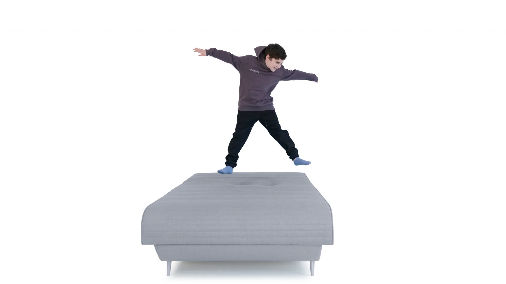 Light Gray Adjustable Hybrid Storage Bed with Full Mattress By Homeroots - Image 8