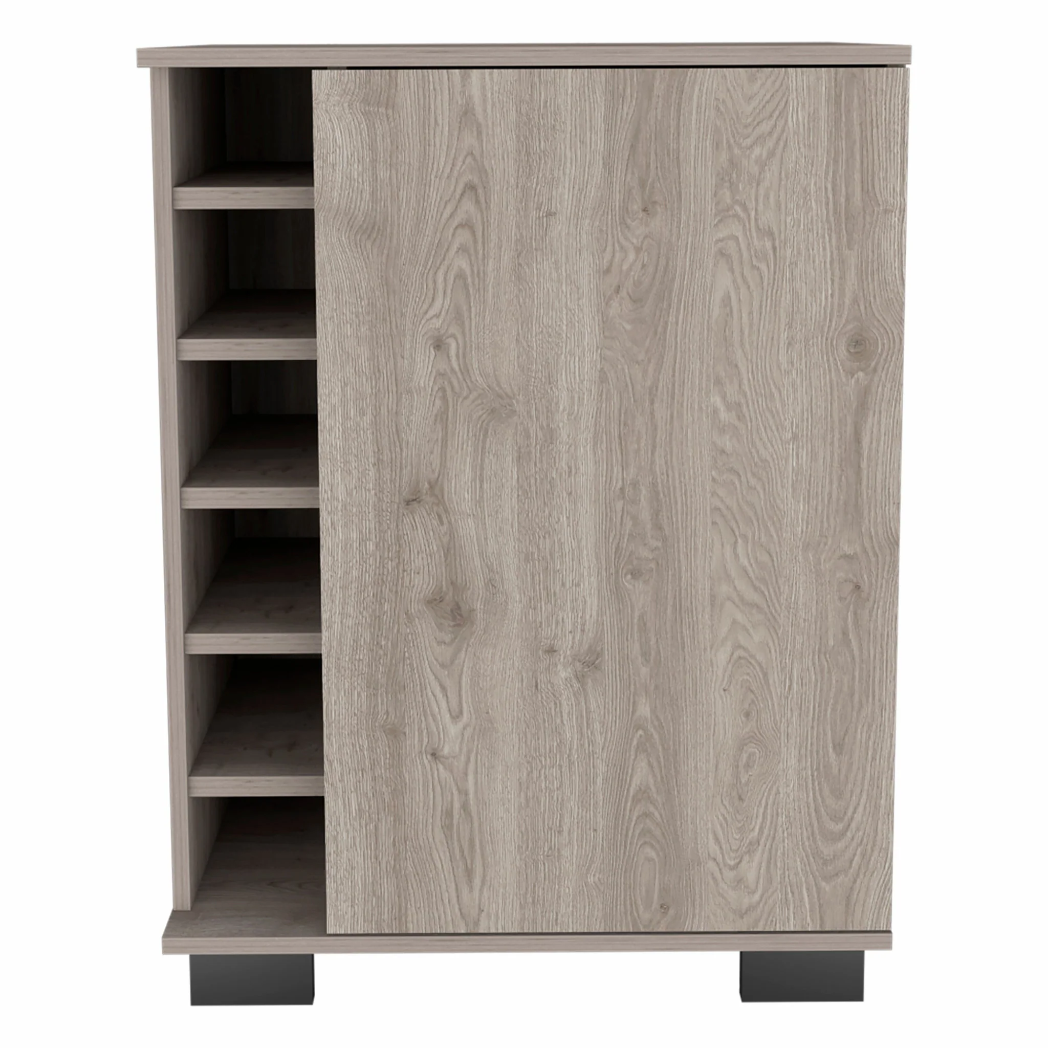 Light Gray Bar Cabinet with One Door Panel By Homeroots - Image 2