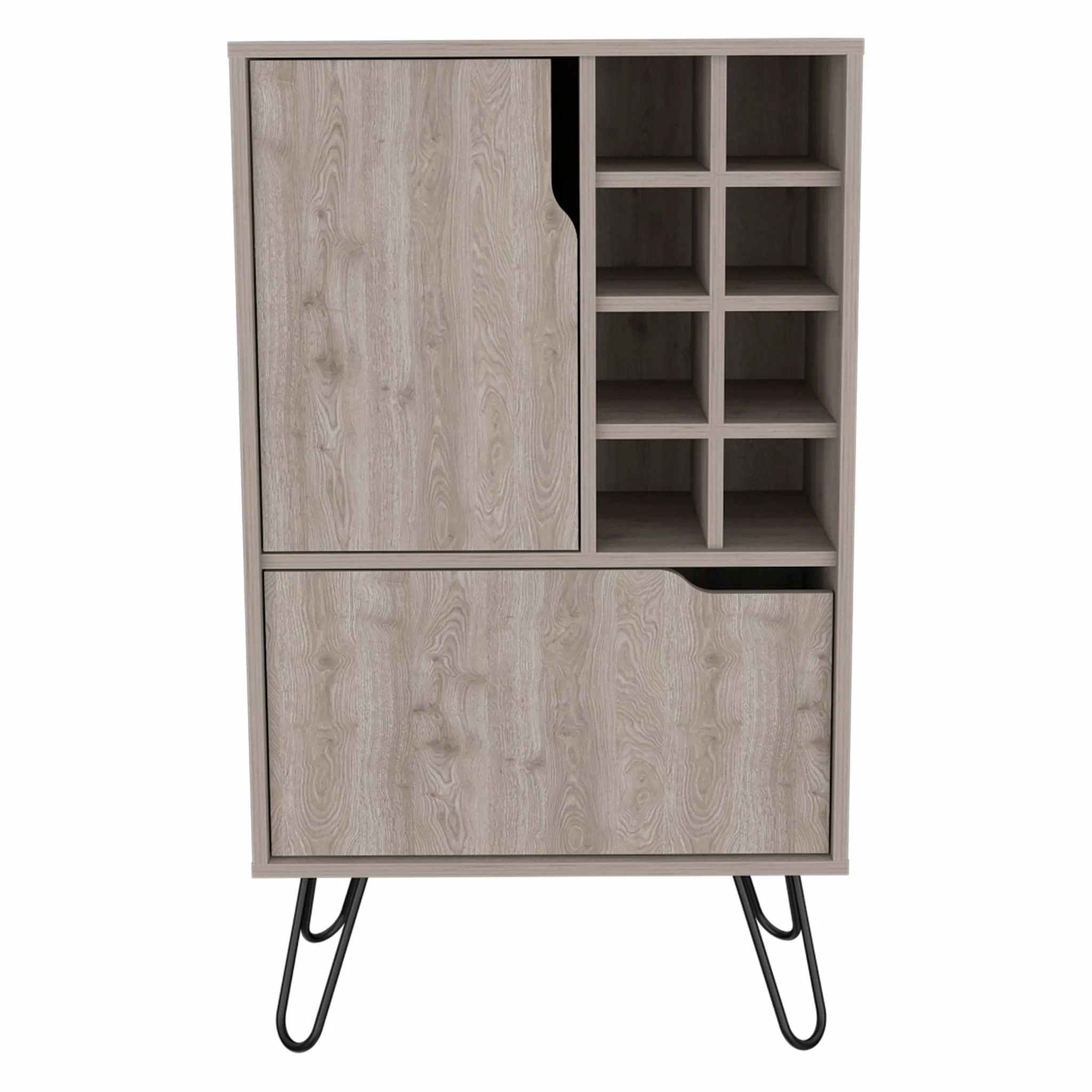 Light Gray Bar Cabinet with Two Door Panels By Homeroots - Image 2
