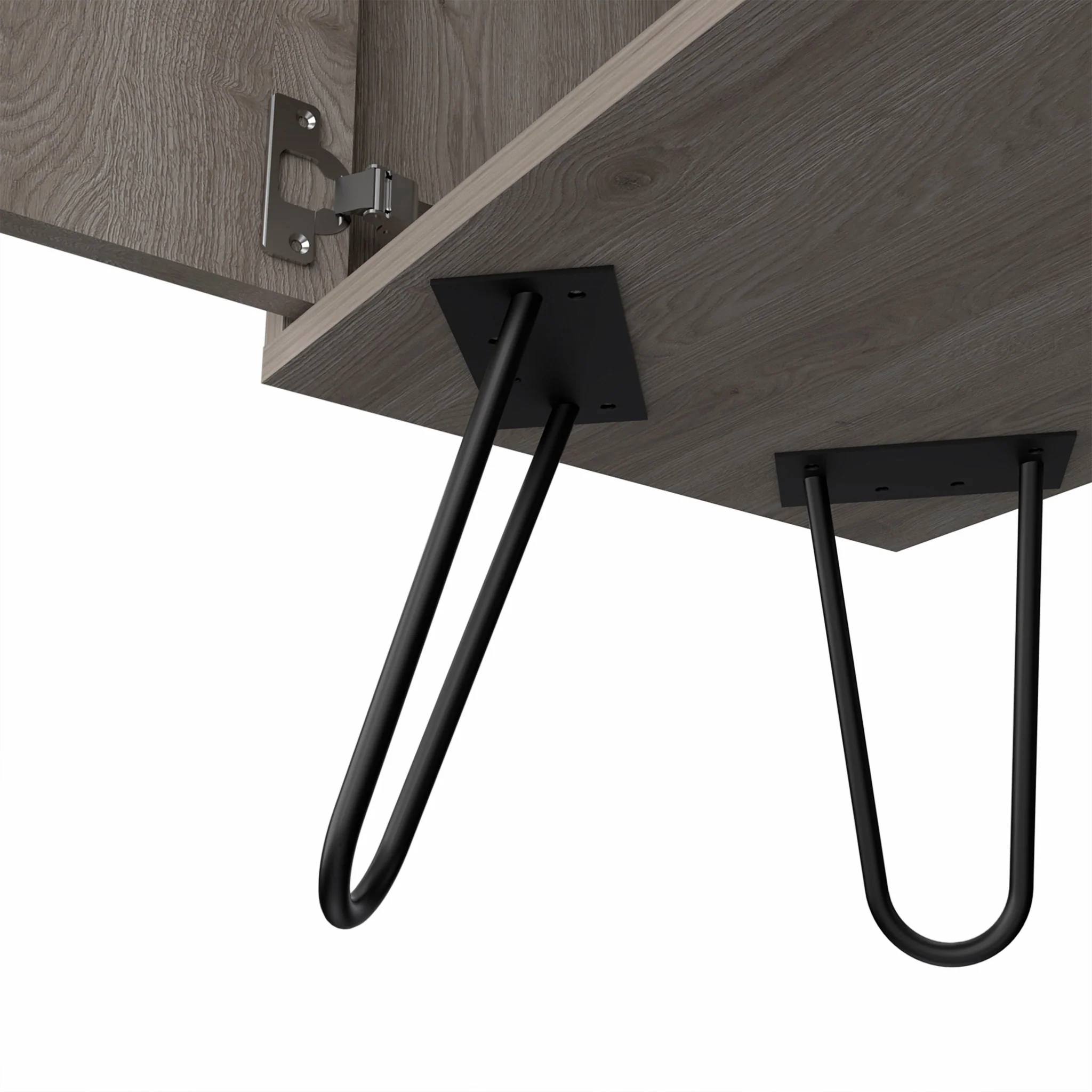 Light Gray Bar Cabinet with Two Door Panels By Homeroots - Image 7