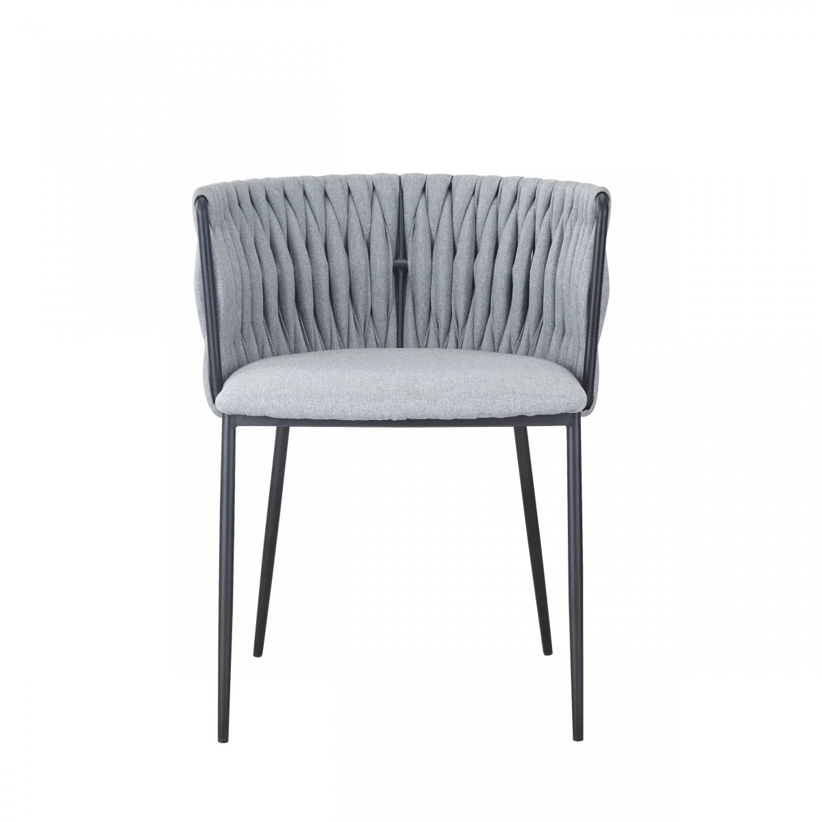 Light Gray Black Contemporary Dining Chair By Homeroots - Image 2