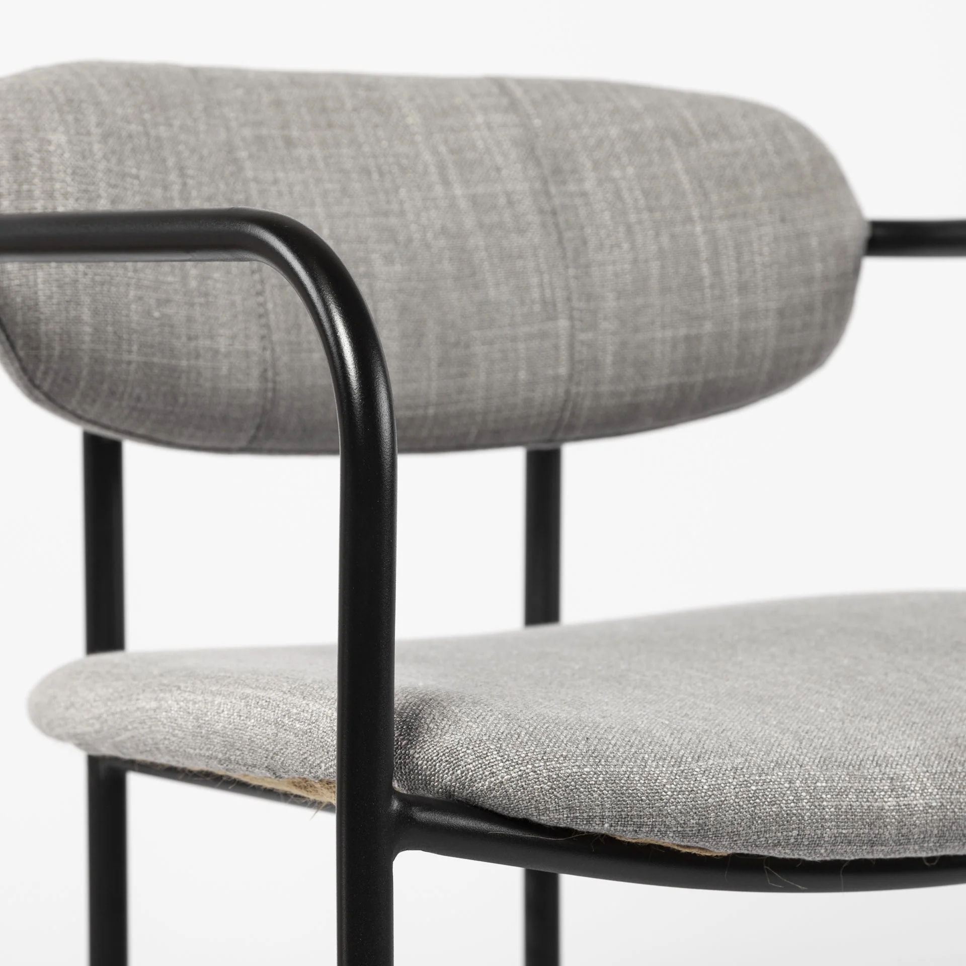Light Gray Black Framed Bar Stool By Homeroots - Image 7
