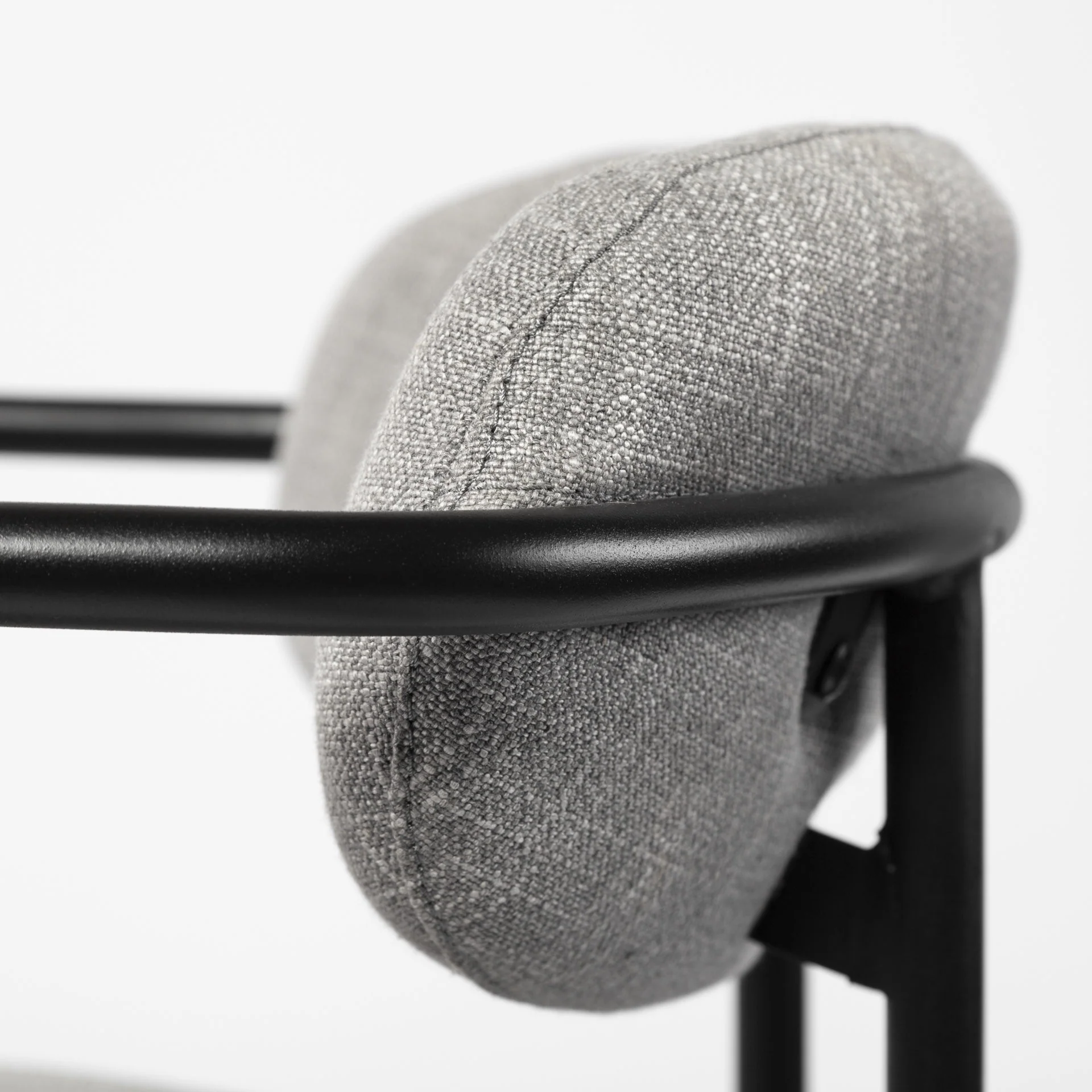 Light Gray Black Framed Bar Stool By Homeroots - Image 8