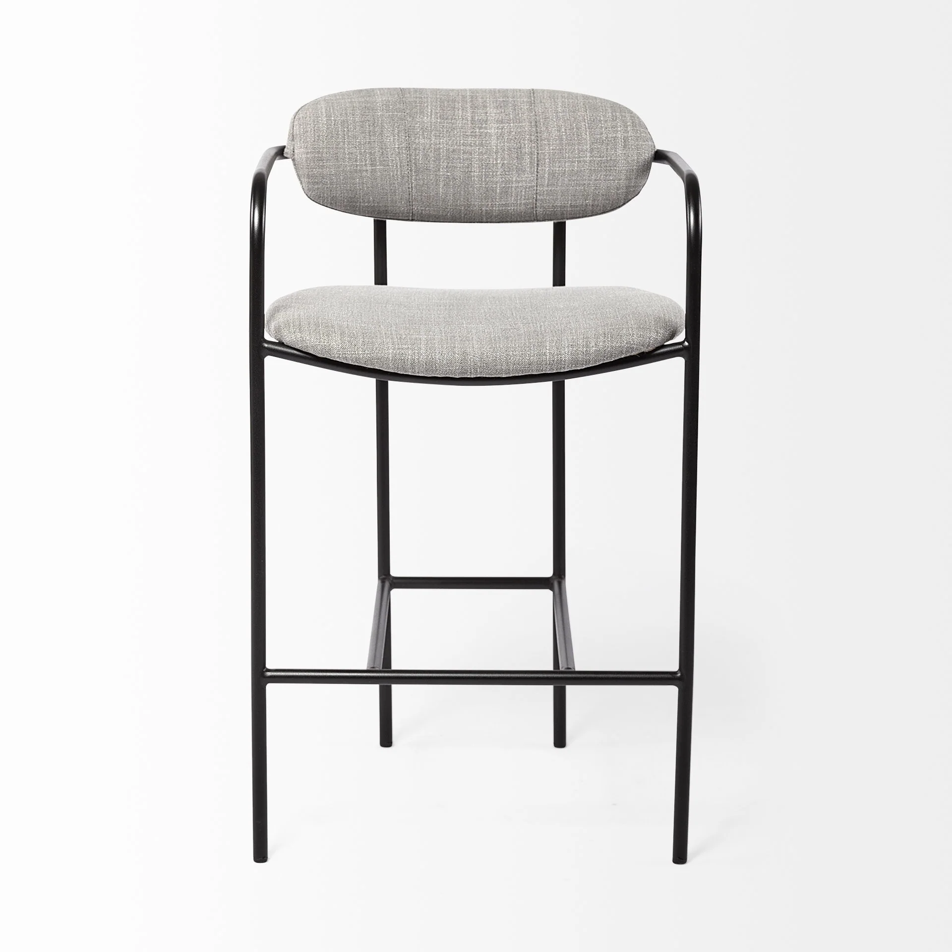 Light Gray Black Framed Counter Stool By Homeroots - Image 2