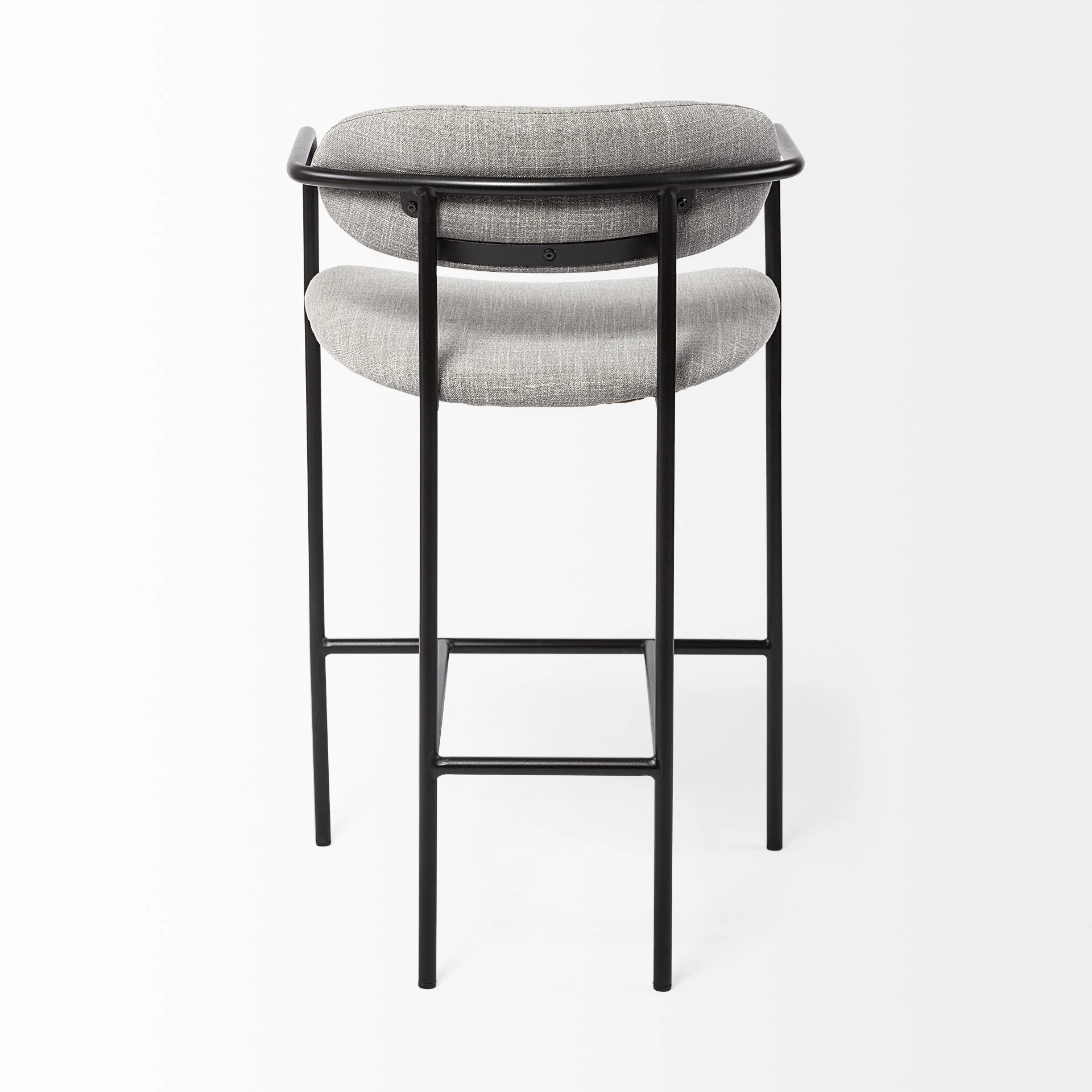 Light Gray Black Framed Counter Stool By Homeroots - Image 4