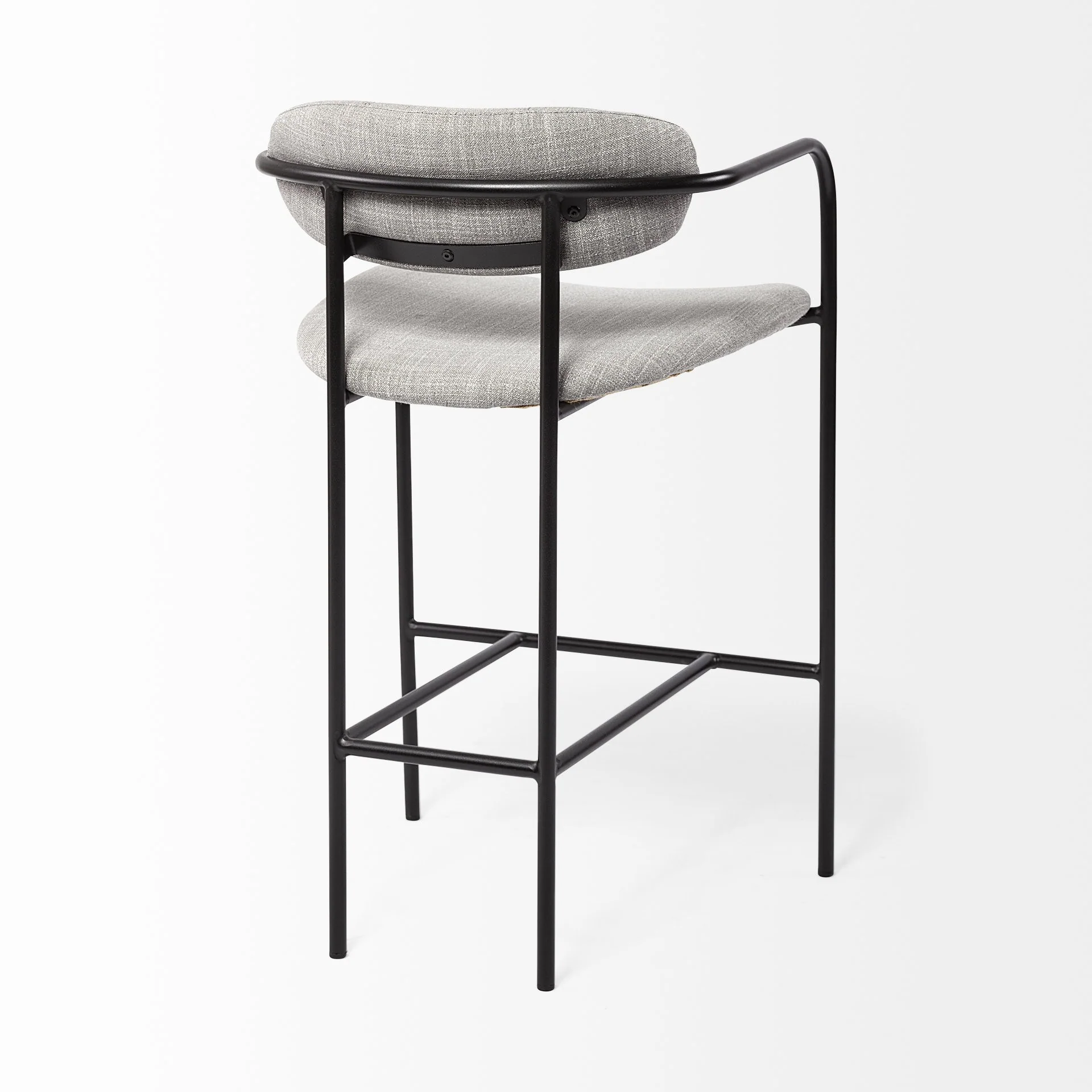 Light Gray Black Framed Counter Stool By Homeroots - Image 5
