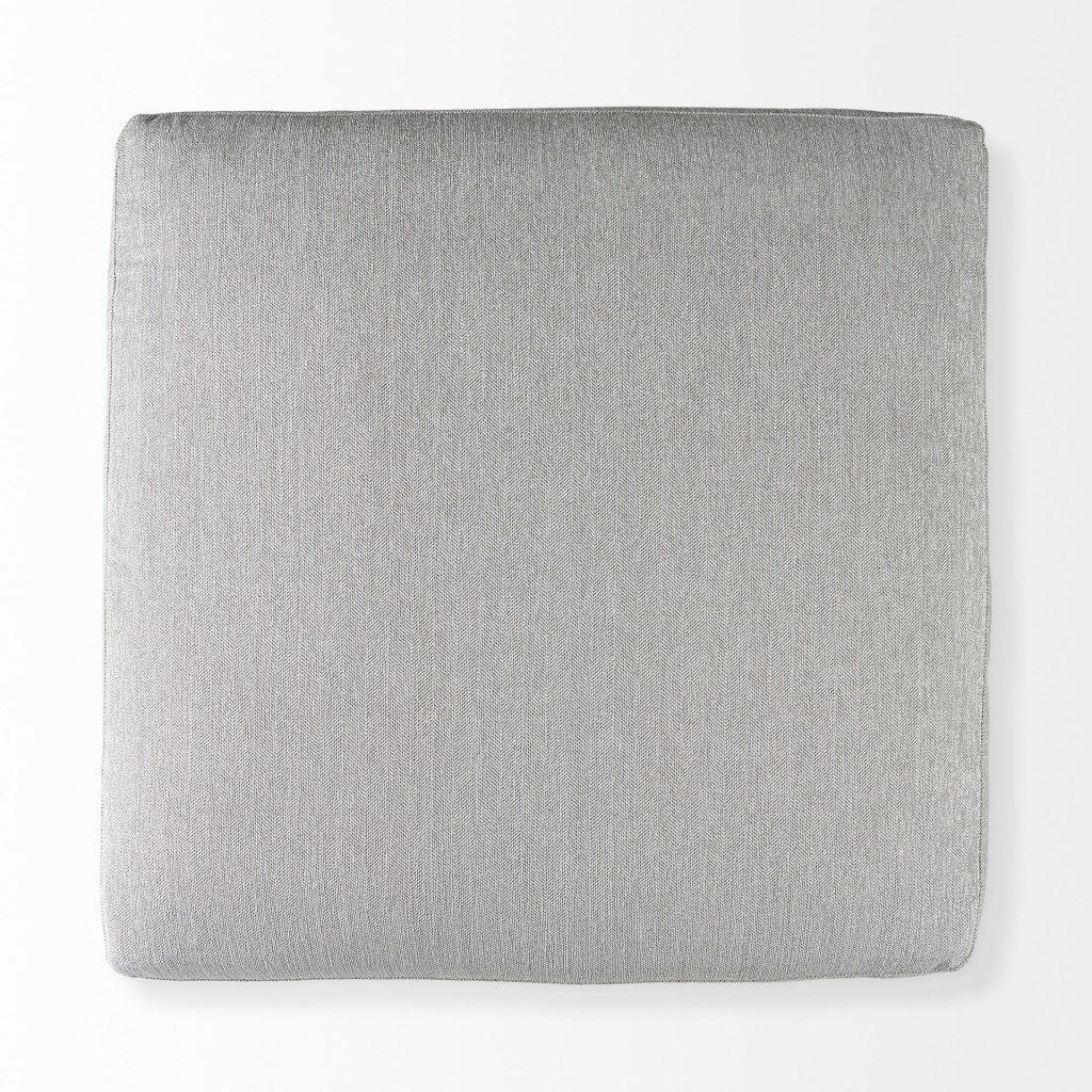 Light Gray Fabric Covered Full Size Ottoman By Homeroots - Image 6