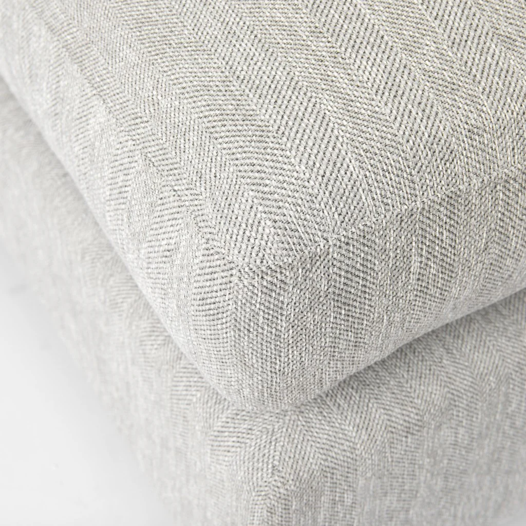 Light Gray Fabric Covered Half Ottoman By Homeroots - Image 8
