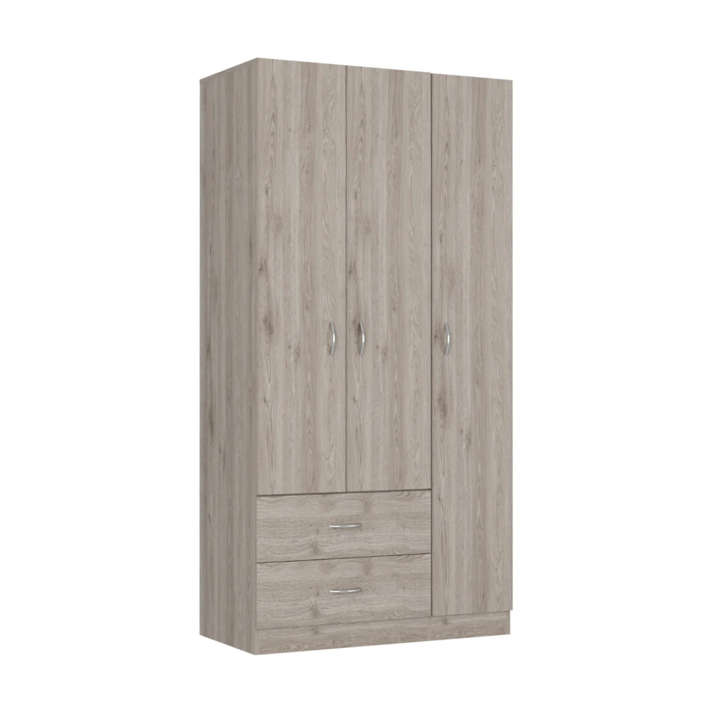 Light Gray Manufactured Wood Two Drawer Combo Dresser By Homeroots - Image 3