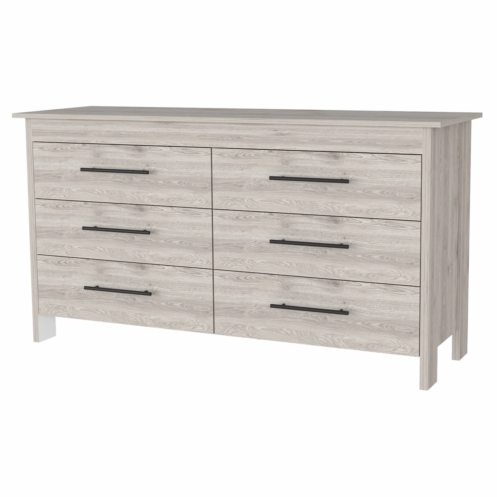 Light Gray Six Drawer Double Dresser By Homeroots - Image 2