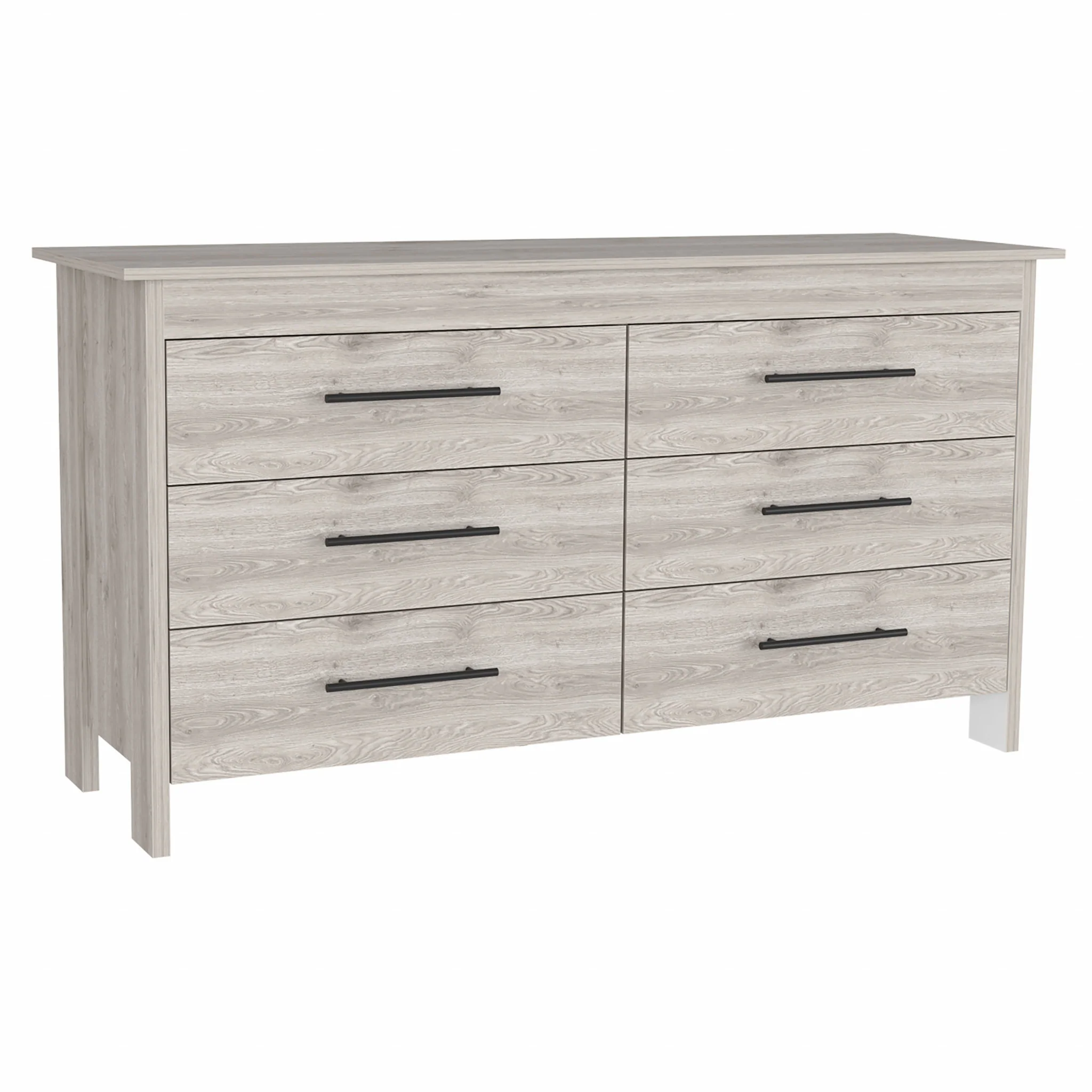 Light Gray Six Drawer Double Dresser By Homeroots - Image 5