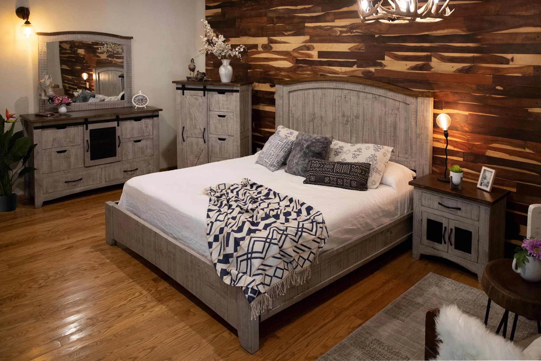 Light Gray Solid Wood Four Drawer Chest By Homeroots - Image 2