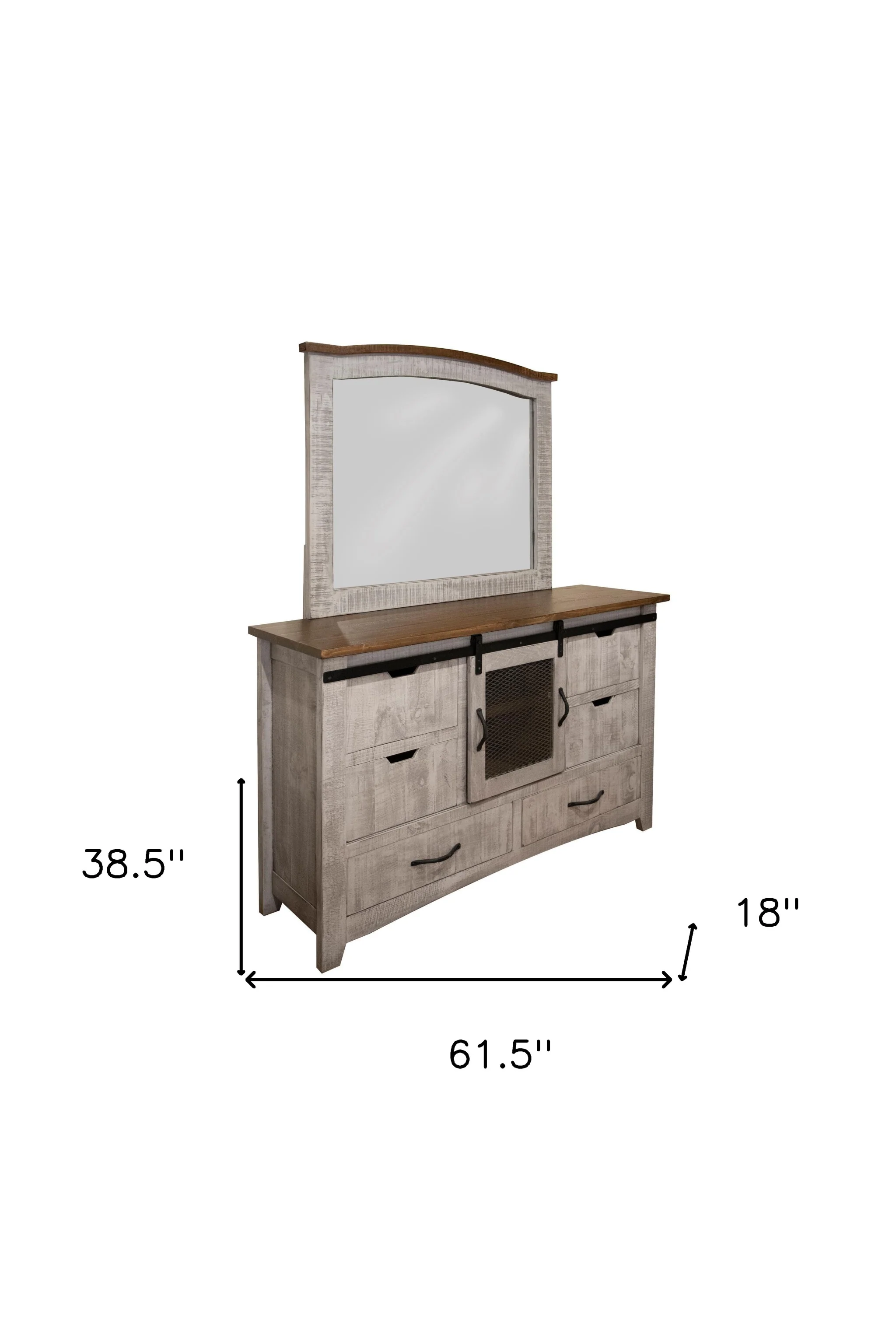 Light Gray Solid Wood Six Drawer Triple Dresser By Homeroots - Image 3