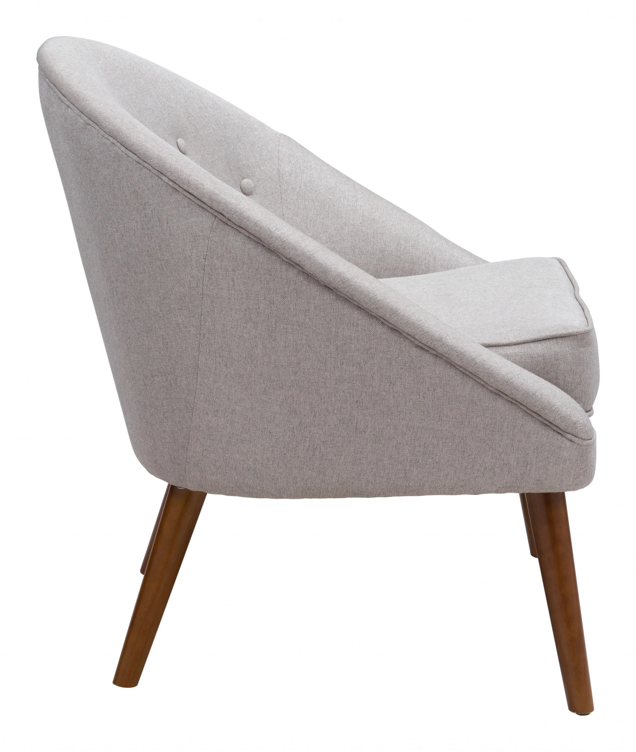 Light Gray Wooden Deep Chair By Homeroots - Image 2