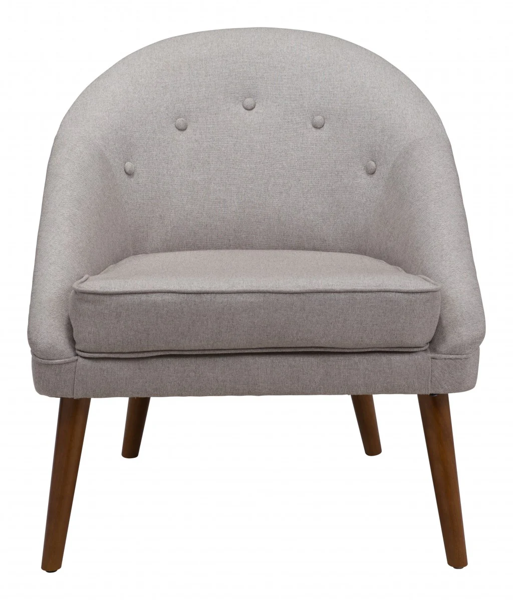 Light Gray Wooden Deep Chair By Homeroots - Image 3