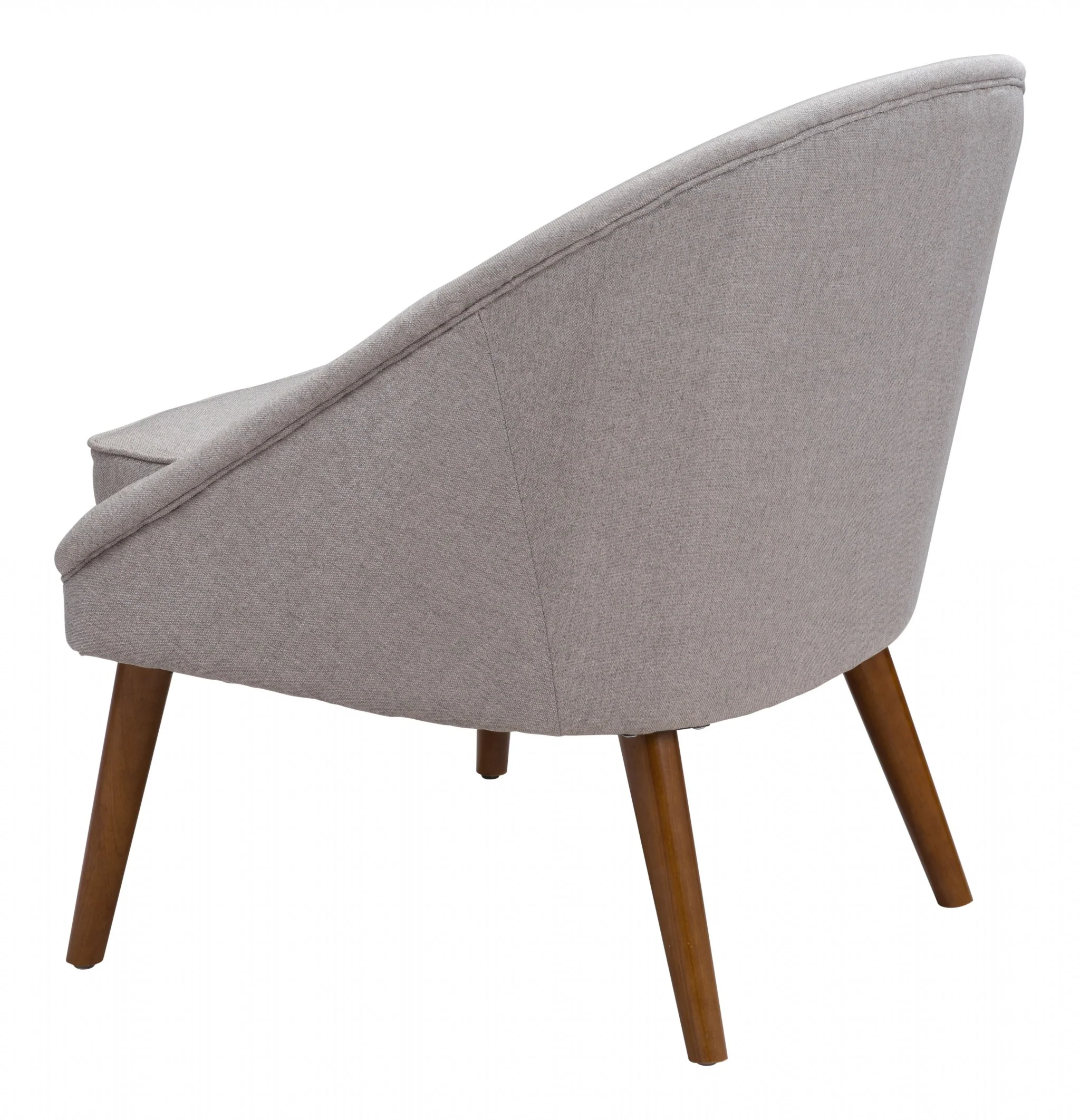 Light Gray Wooden Deep Chair By Homeroots - Image 5