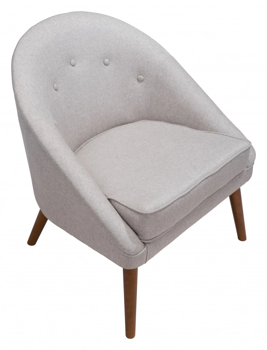 Light Gray Wooden Deep Chair By Homeroots - Image 6