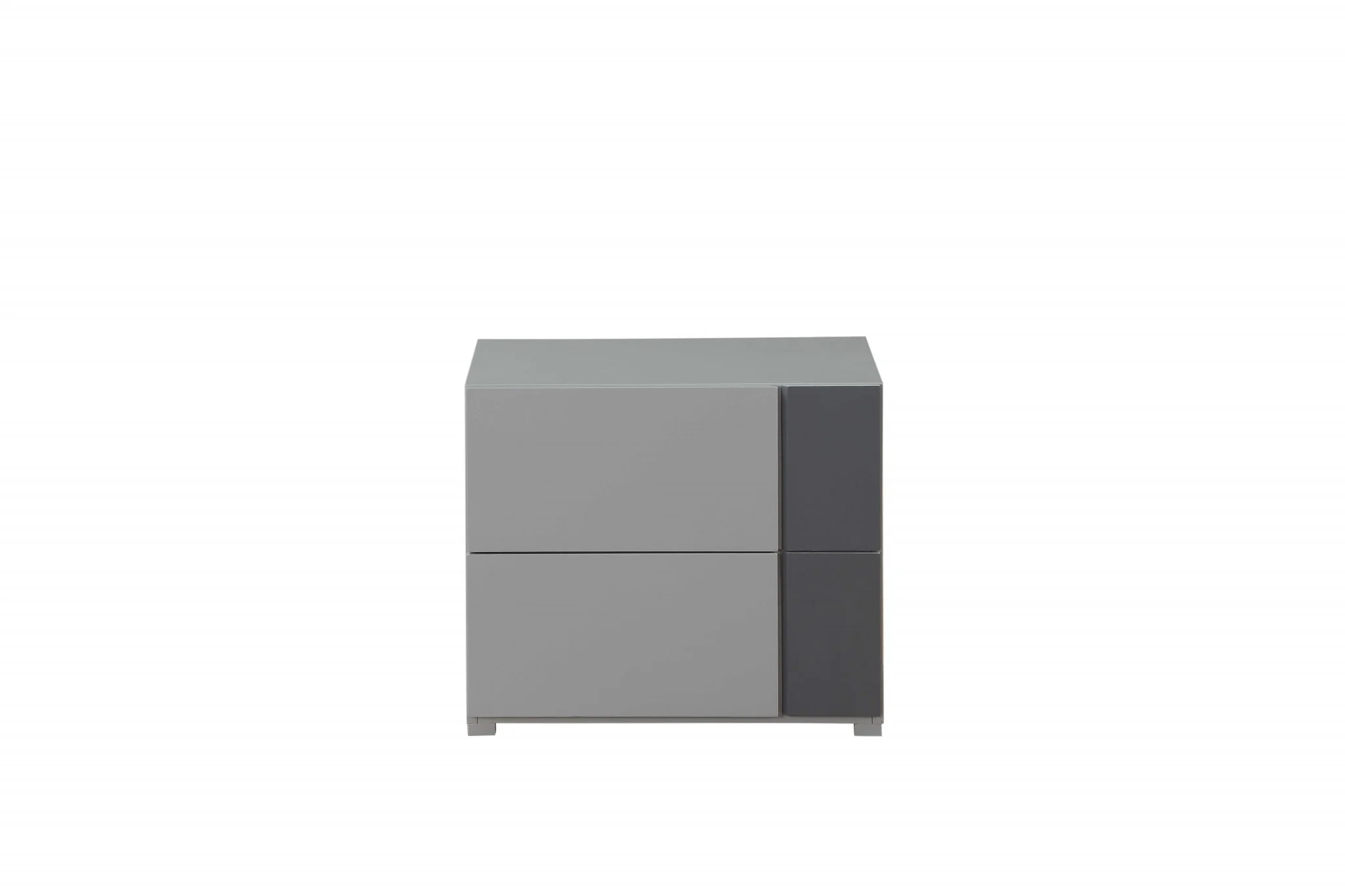 Light Grey And Dark Grey Nightstand By Homeroots - Image 5