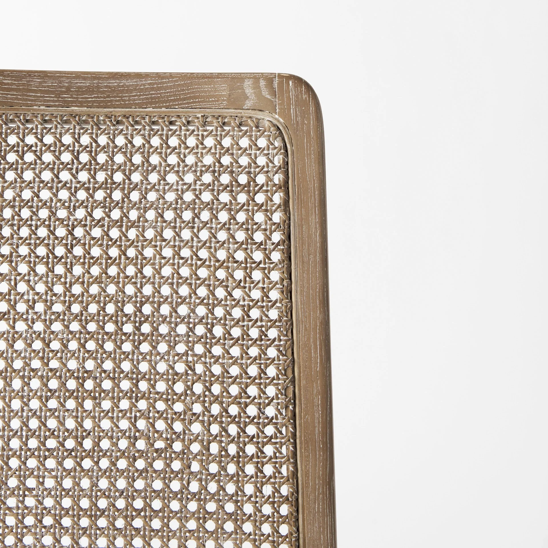 Light Natural And Cream Uholstery And Cane Armless Dining Chair By Homeroots - Image 6