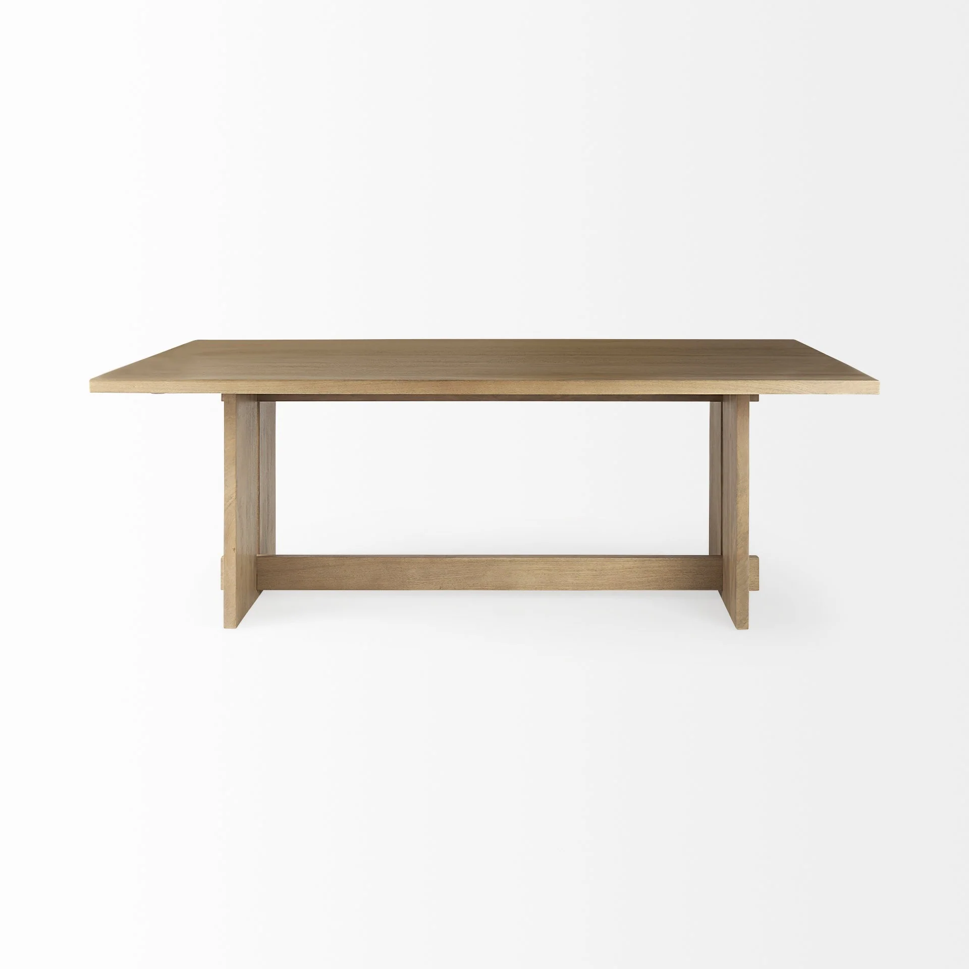 Light Natural Modern Rustic Wooden Dining Table By Homeroots - Image 2