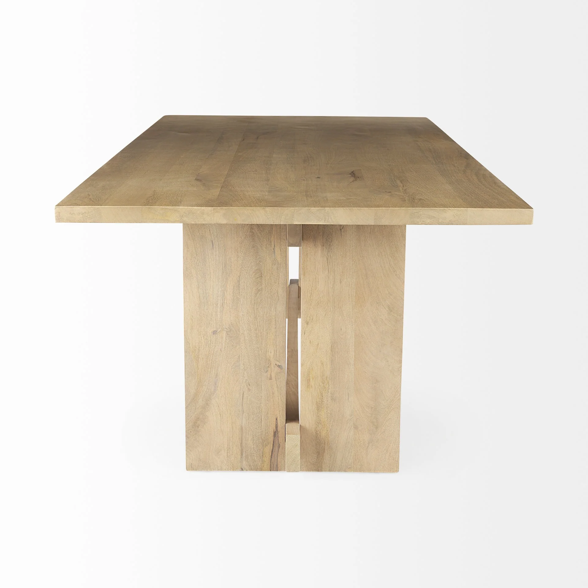 Light Natural Modern Rustic Wooden Dining Table By Homeroots - Image 3