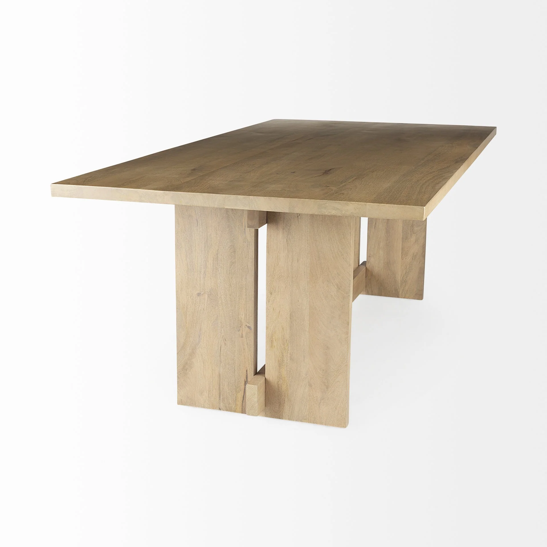 Light Natural Modern Rustic Wooden Dining Table By Homeroots - Image 4