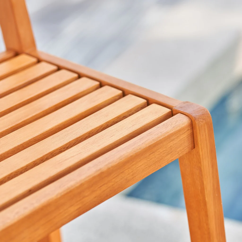 Light Wood Bar Chair By Homeroots - Image 5