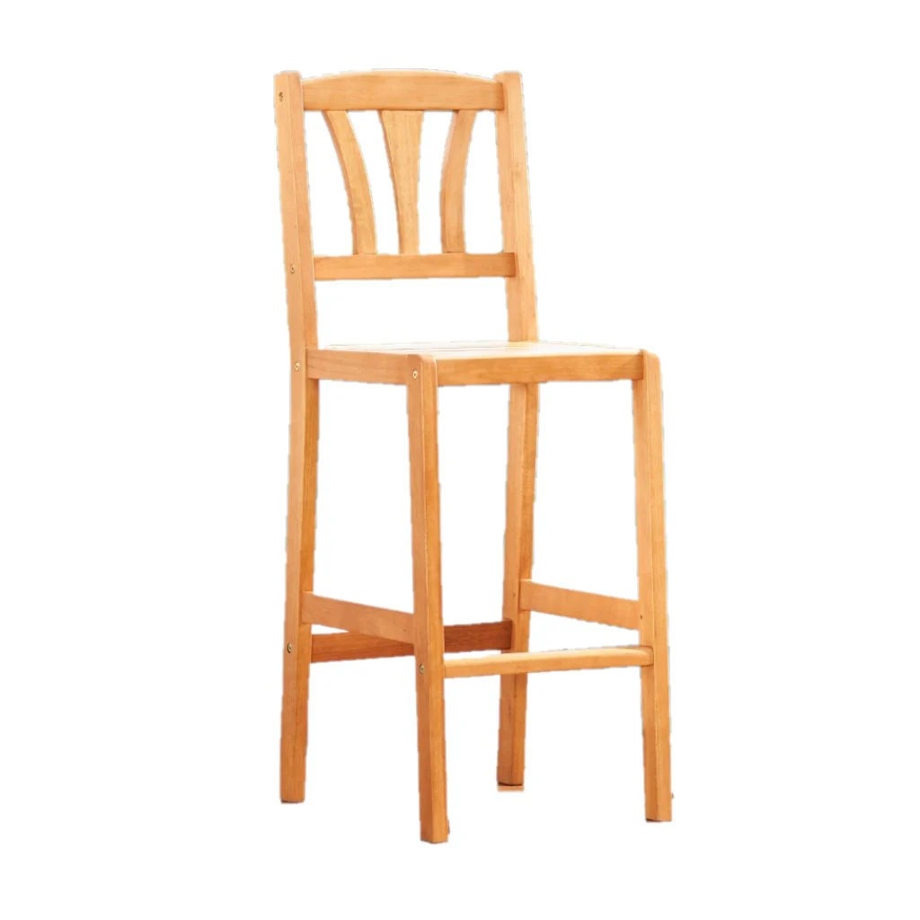 Light Wood Bar Chair By Homeroots - Image 6