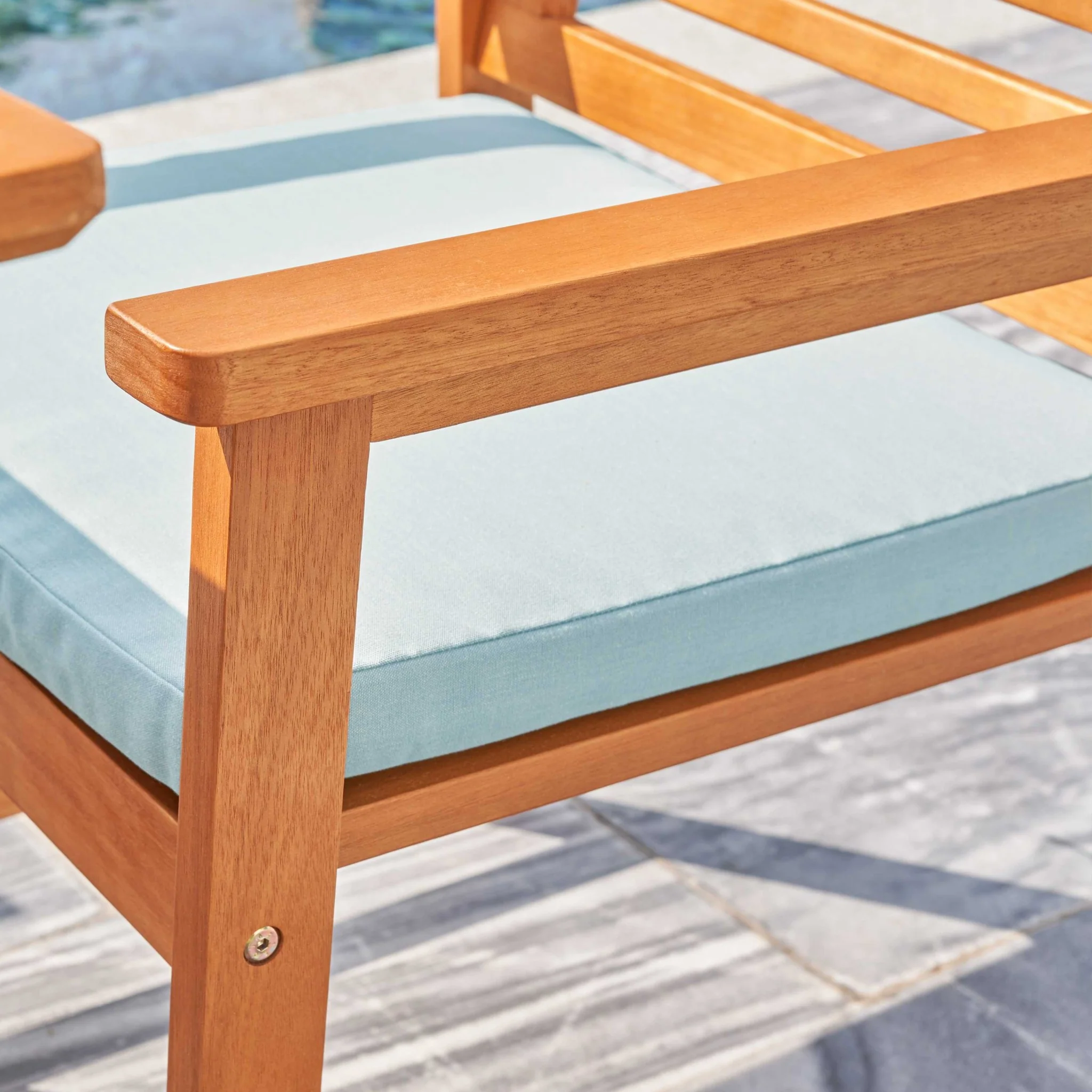 Light Wood Dining Armchair By Homeroots - Image 5