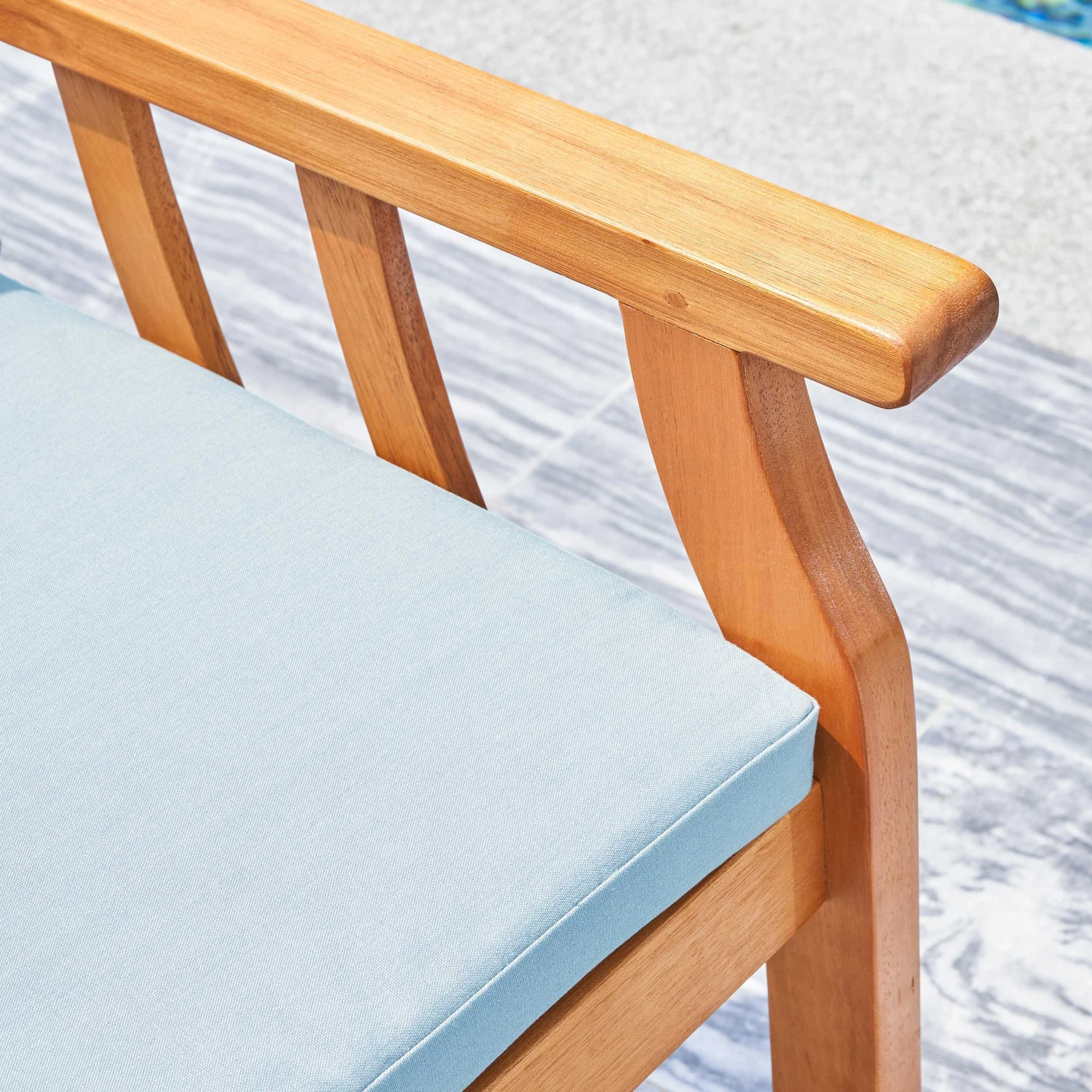 Light Wood Dining Armchair with Vertical Slats By Homeroots - Image 7