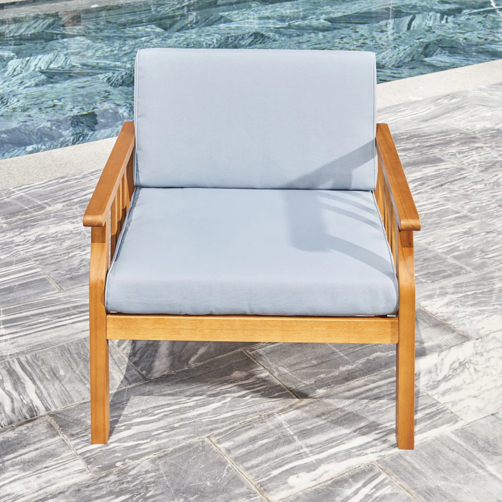 Light Wood Sofa Chair By Homeroots - Image 3