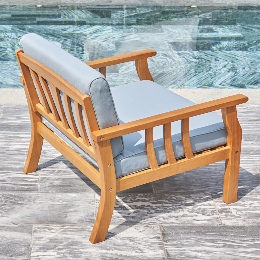 Light Wood Sofa Chair By Homeroots - Image 5