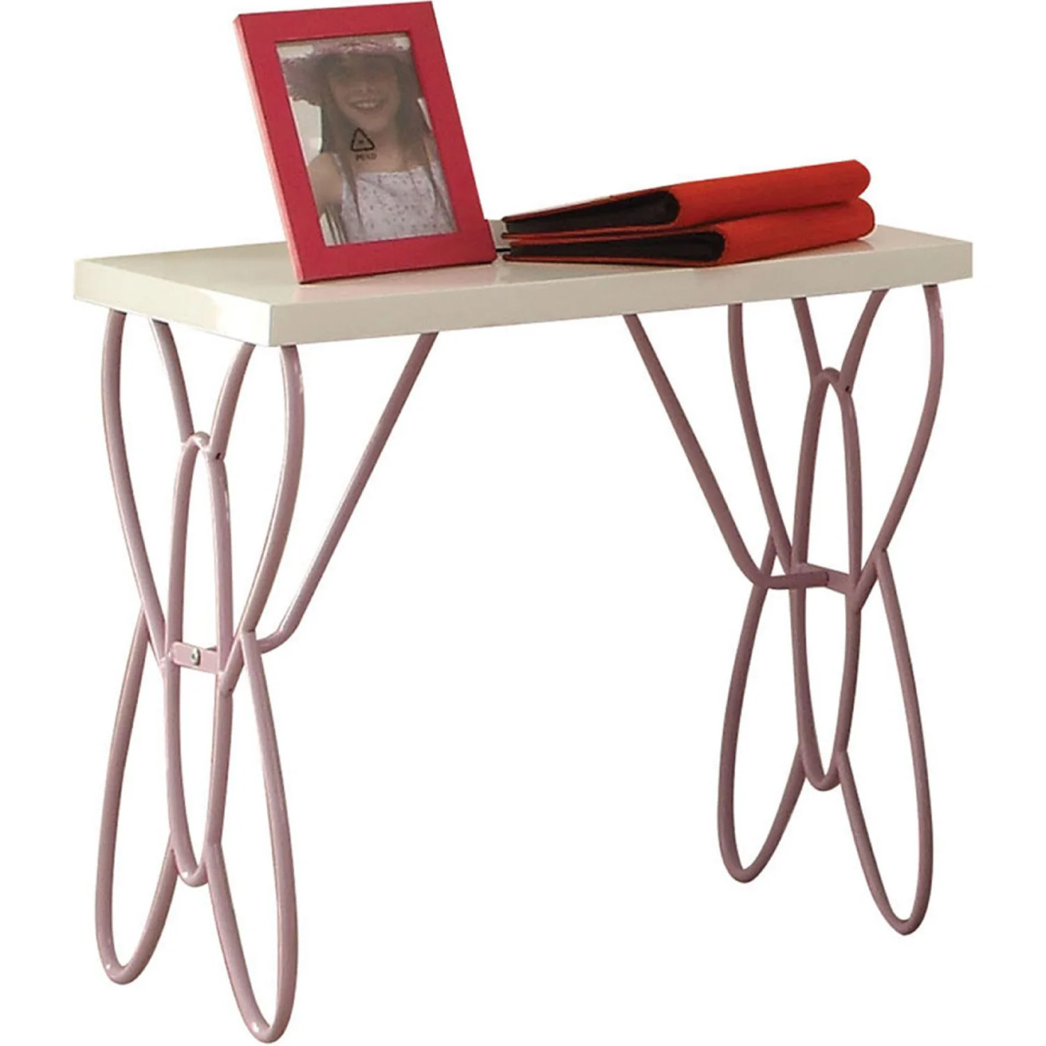 Lilac And White Butterfly Nightstand By Homeroots - Image 2