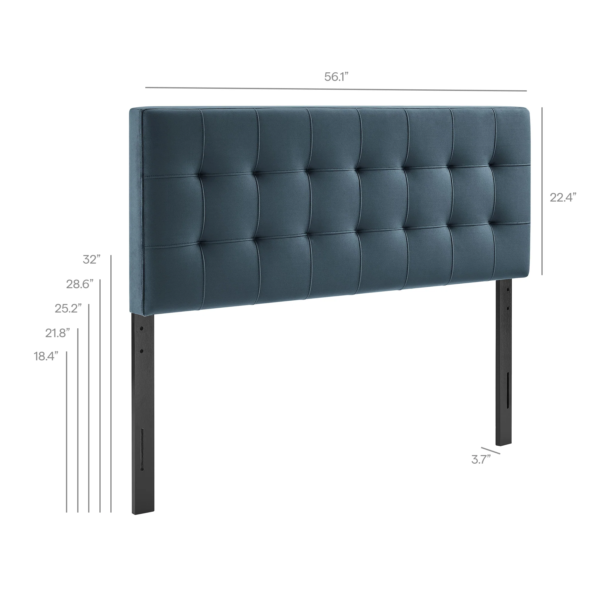 Lily Stain-Resistant Performance Velvet Full Size Headboard by Modway - Image 16