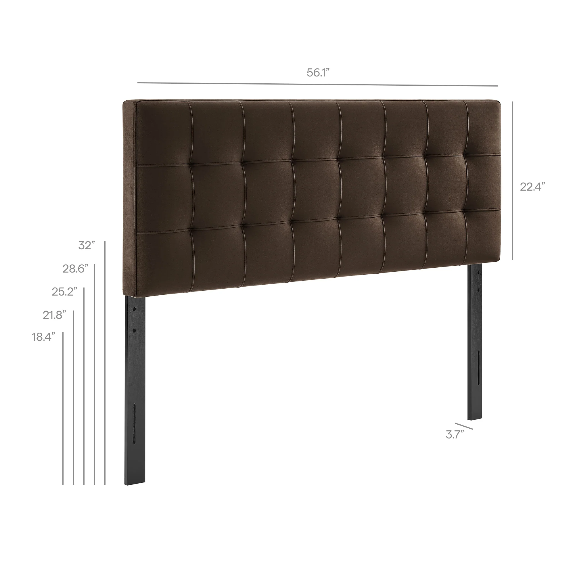 Lily Stain-Resistant Performance Velvet Full Size Headboard by Modway - Image 24