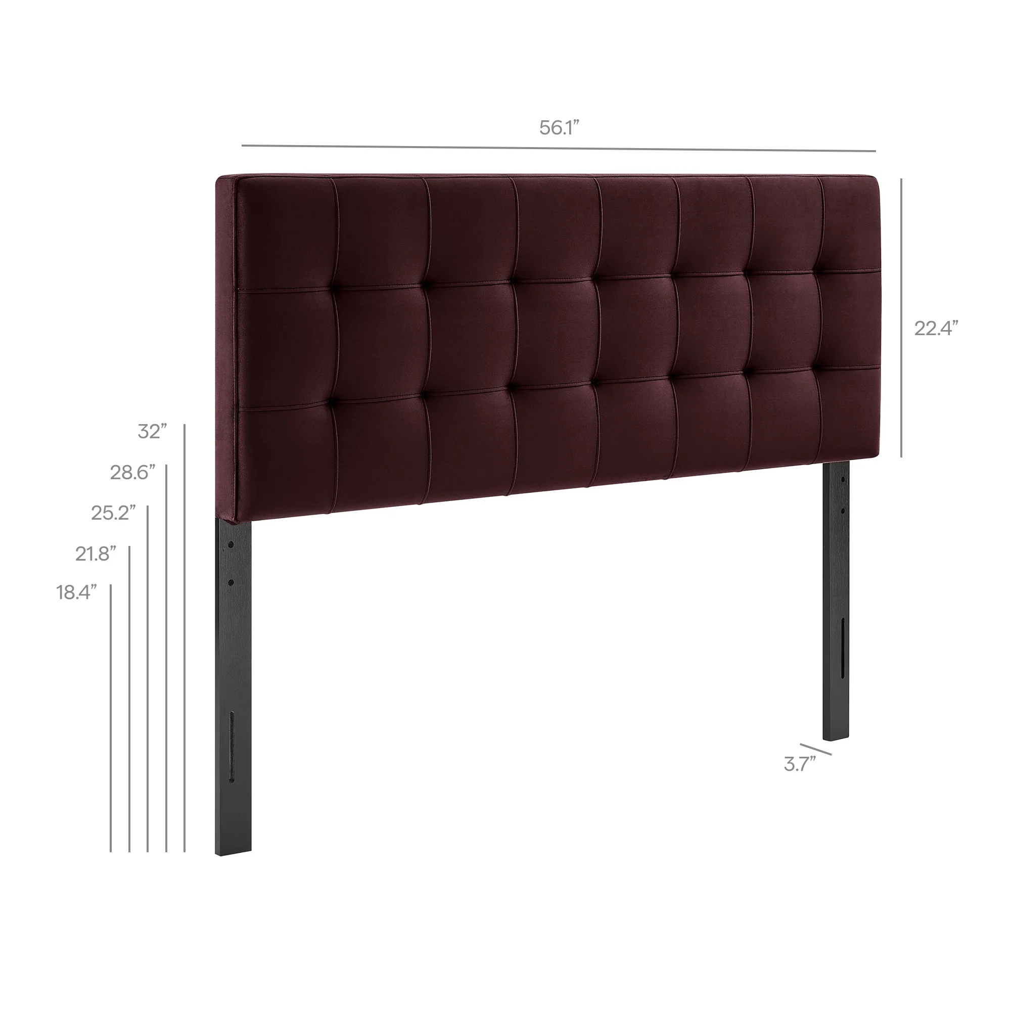 Lily Stain-Resistant Performance Velvet Full Size Headboard by Modway - Image 40