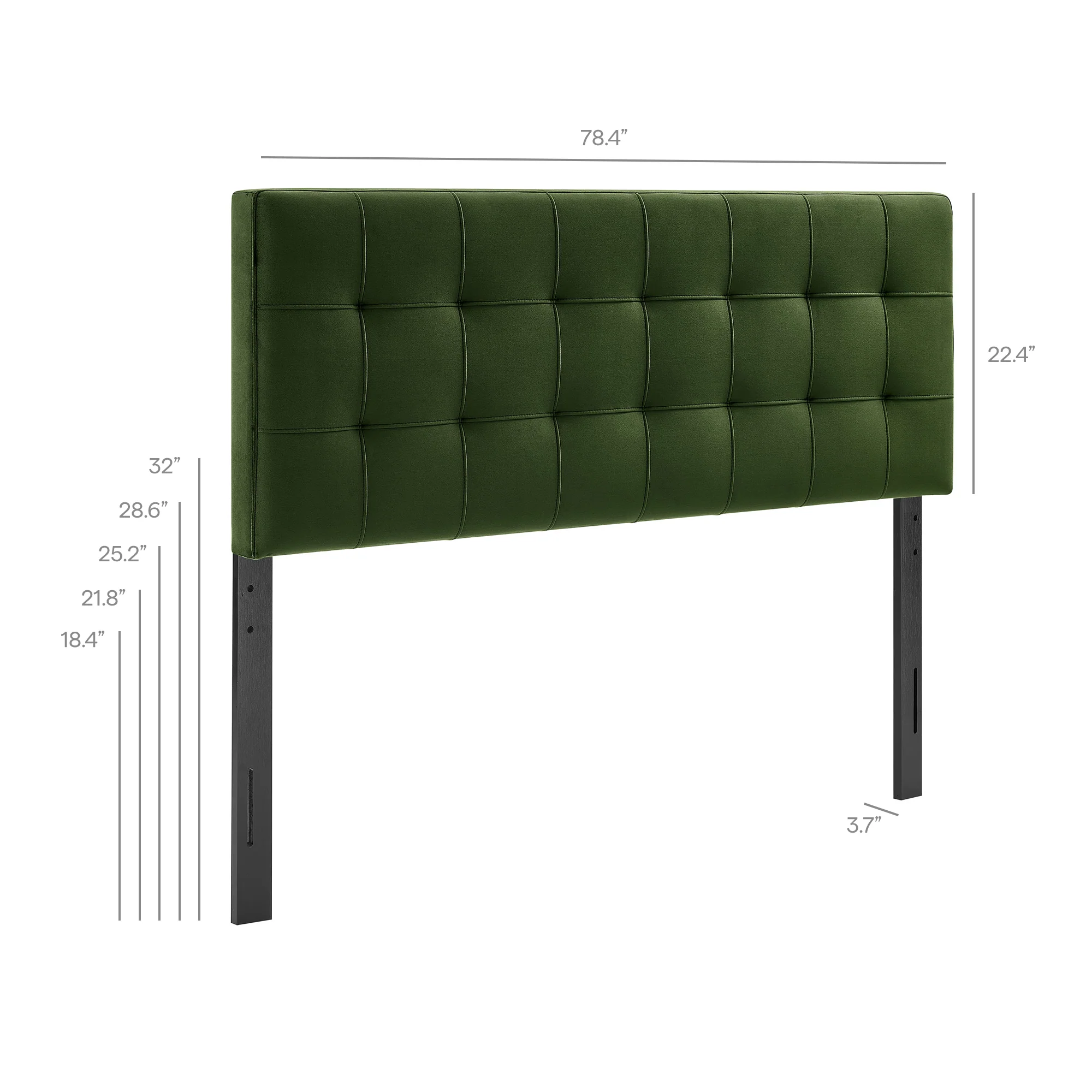 Lily Stain-Resistant Performance Velvet King Size Headboard by Modway - Image 32