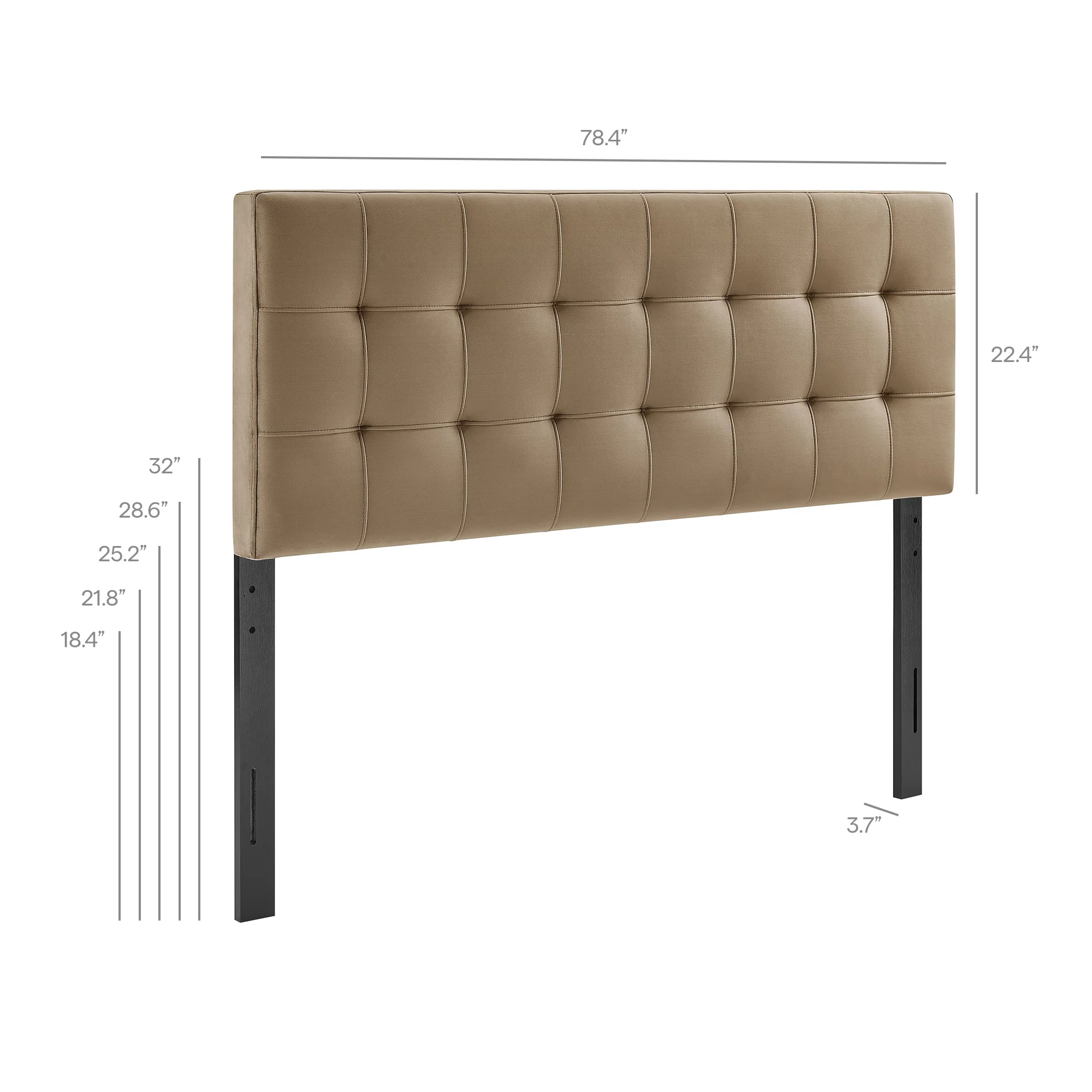 Lily Stain-Resistant Performance Velvet King Size Headboard by Modway - Image 56