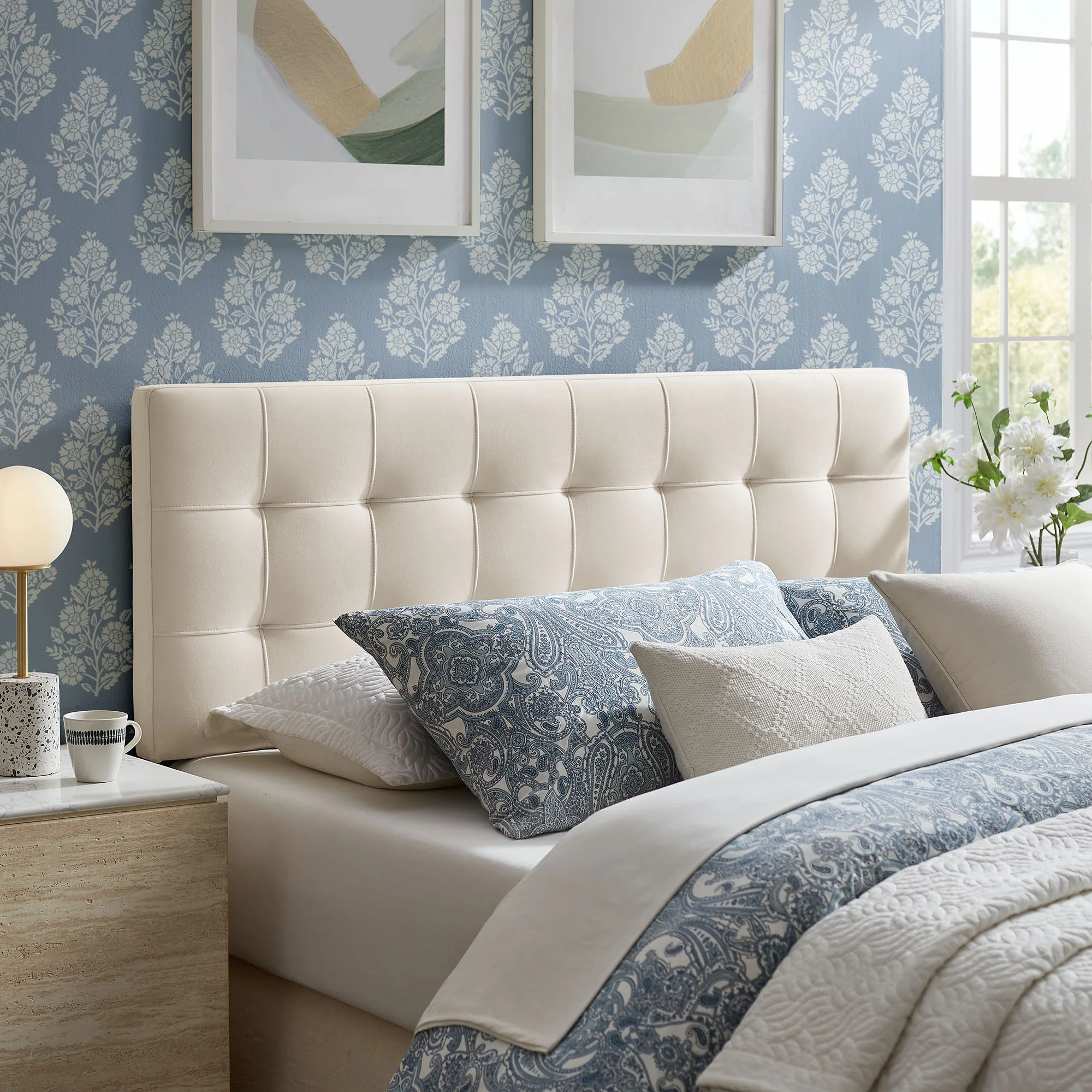 Lily Stain-Resistant Performance Velvet King Size Headboard by Modway - Image 6